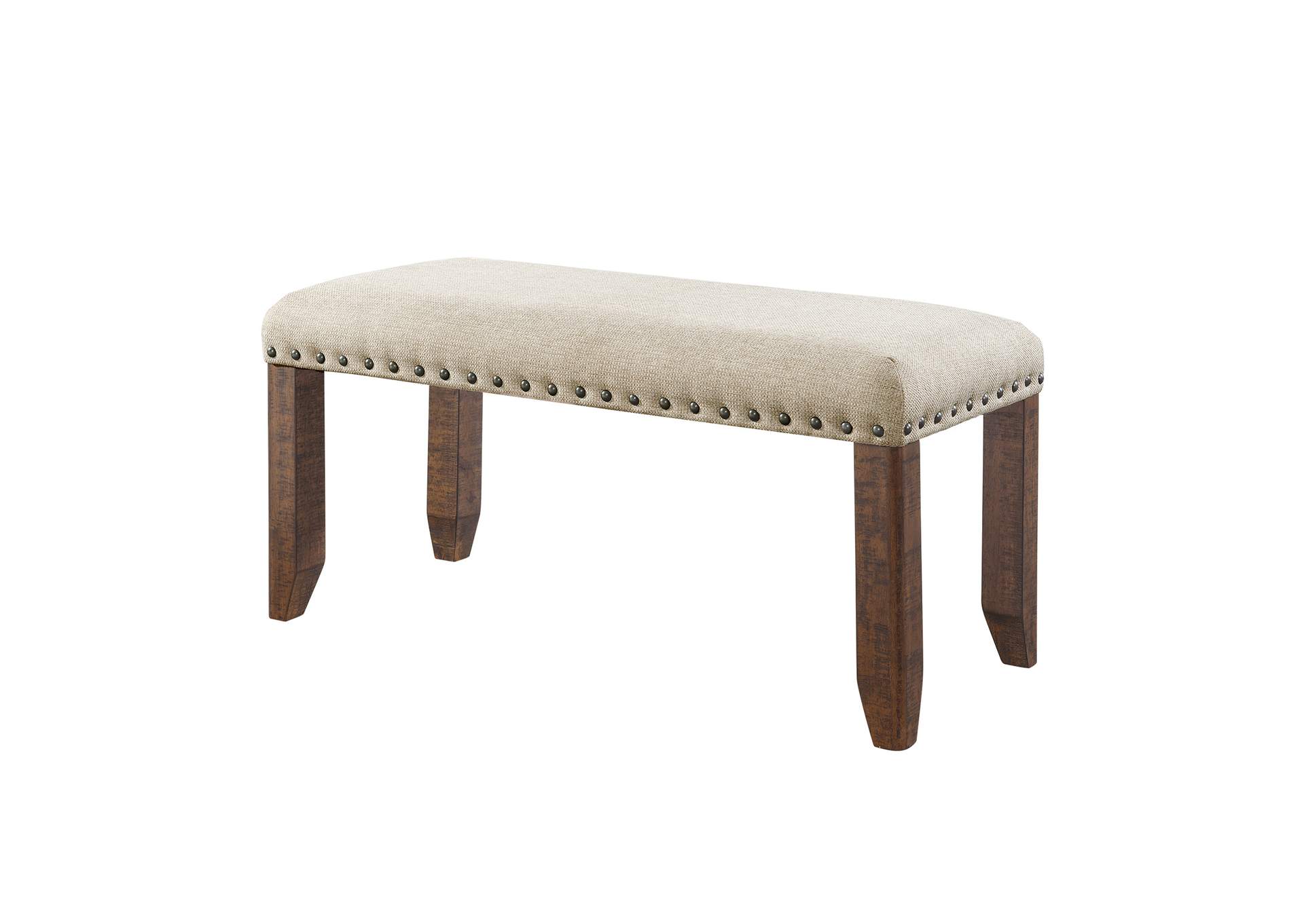 Jax 6 Piece Dining Set - Table 4 Upholstered Side Chairs Bench,Elements