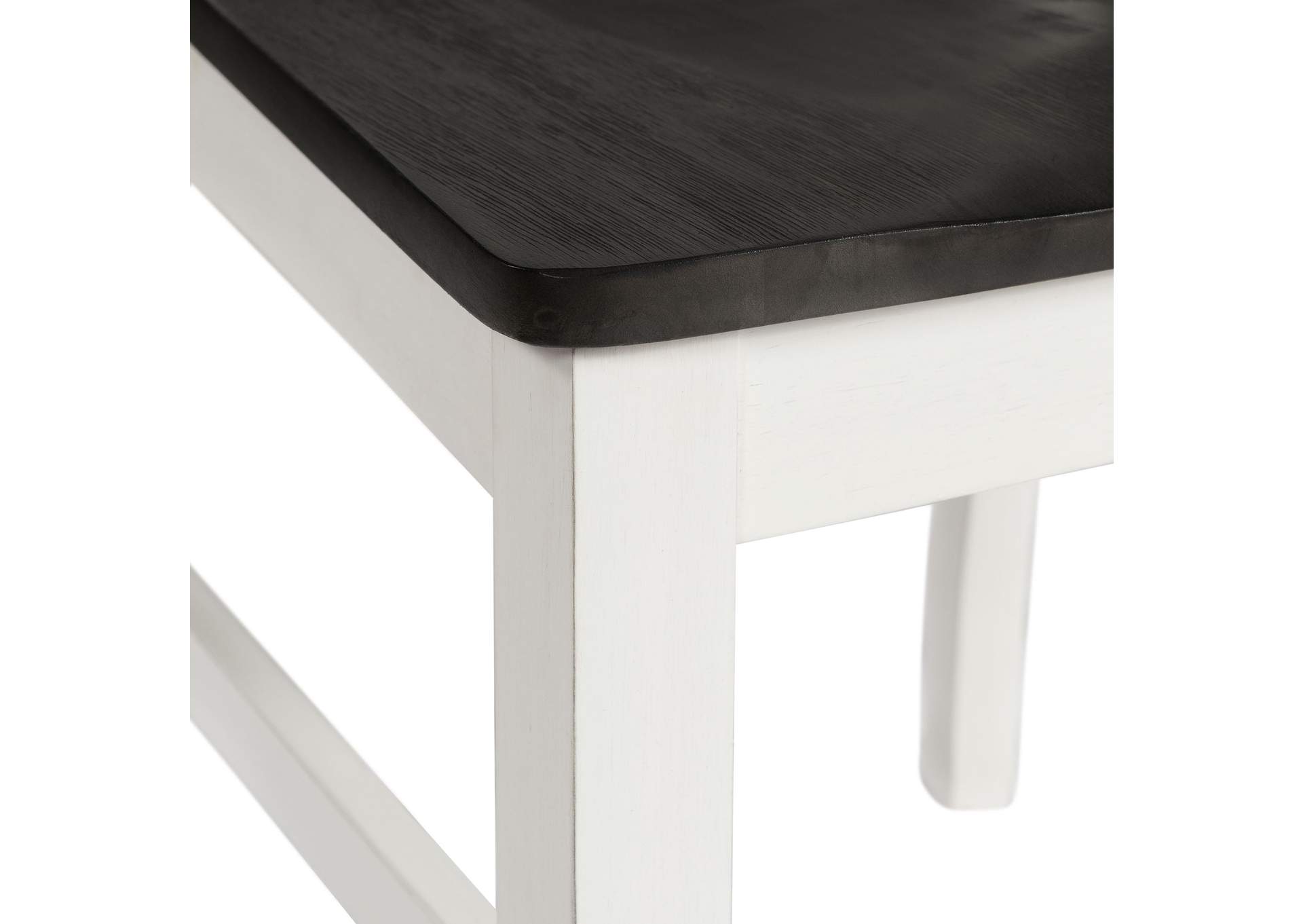 Kayla Two Tone 6 Piece Standard Height Dining Set - Table Four Chairs Bench,Elements