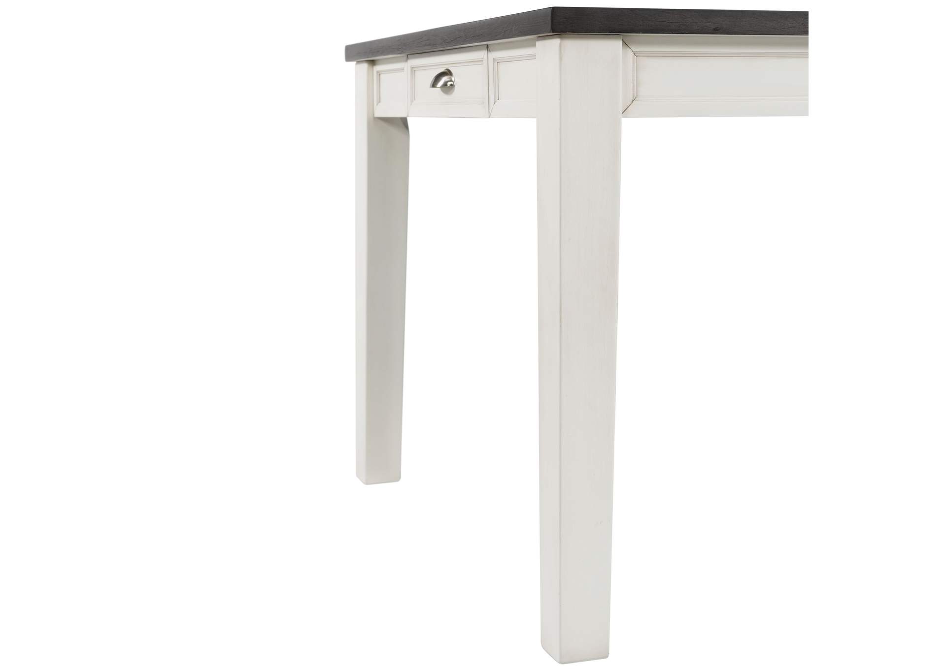 Kayla Two Tone Dining Table With Storage,Elements