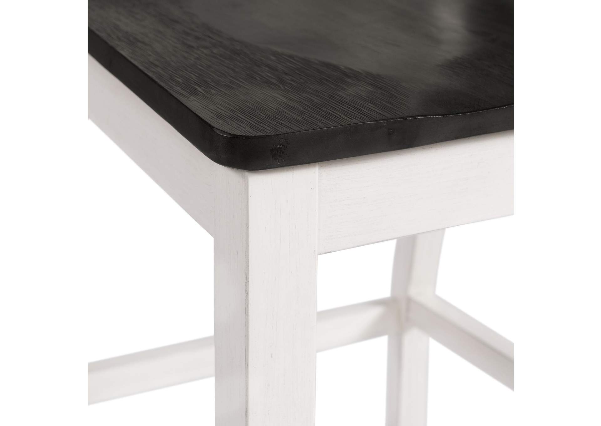 Kayla Two Tone 6 Piece Counter Height Dining Set - Table Four Chairs Bench,Elements