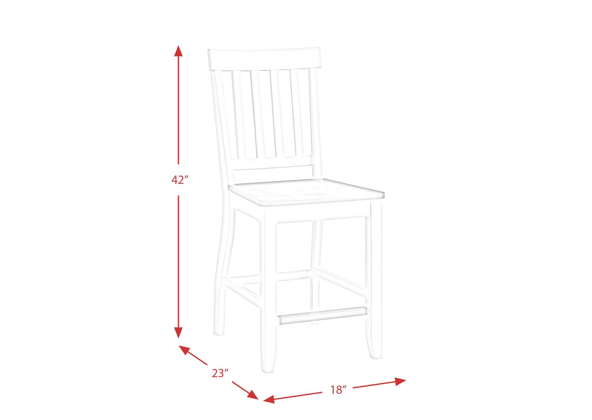 Kayla Two Tone 6 Piece Counter Height Dining Set - Table Four Chairs Bench,Elements