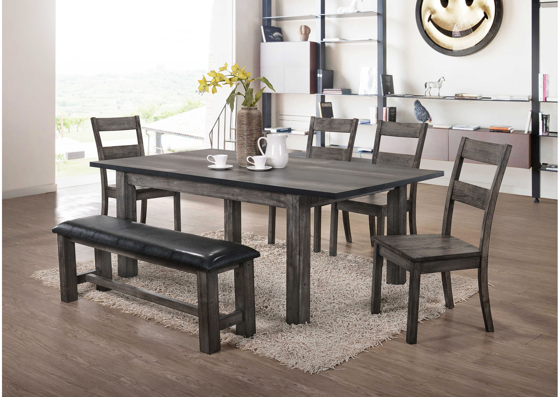 Nathan  Grey Oak Dining Table,Elements
