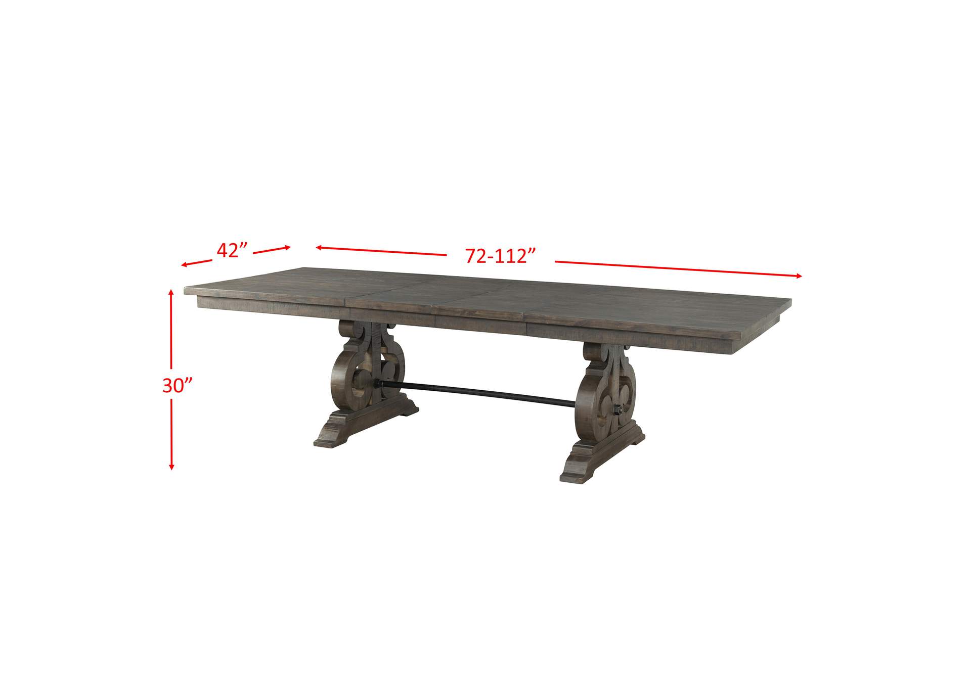 Stone Dining 10 Piece Set - Table 6 Side Chairs 2 Parson Chairs Server,Elements