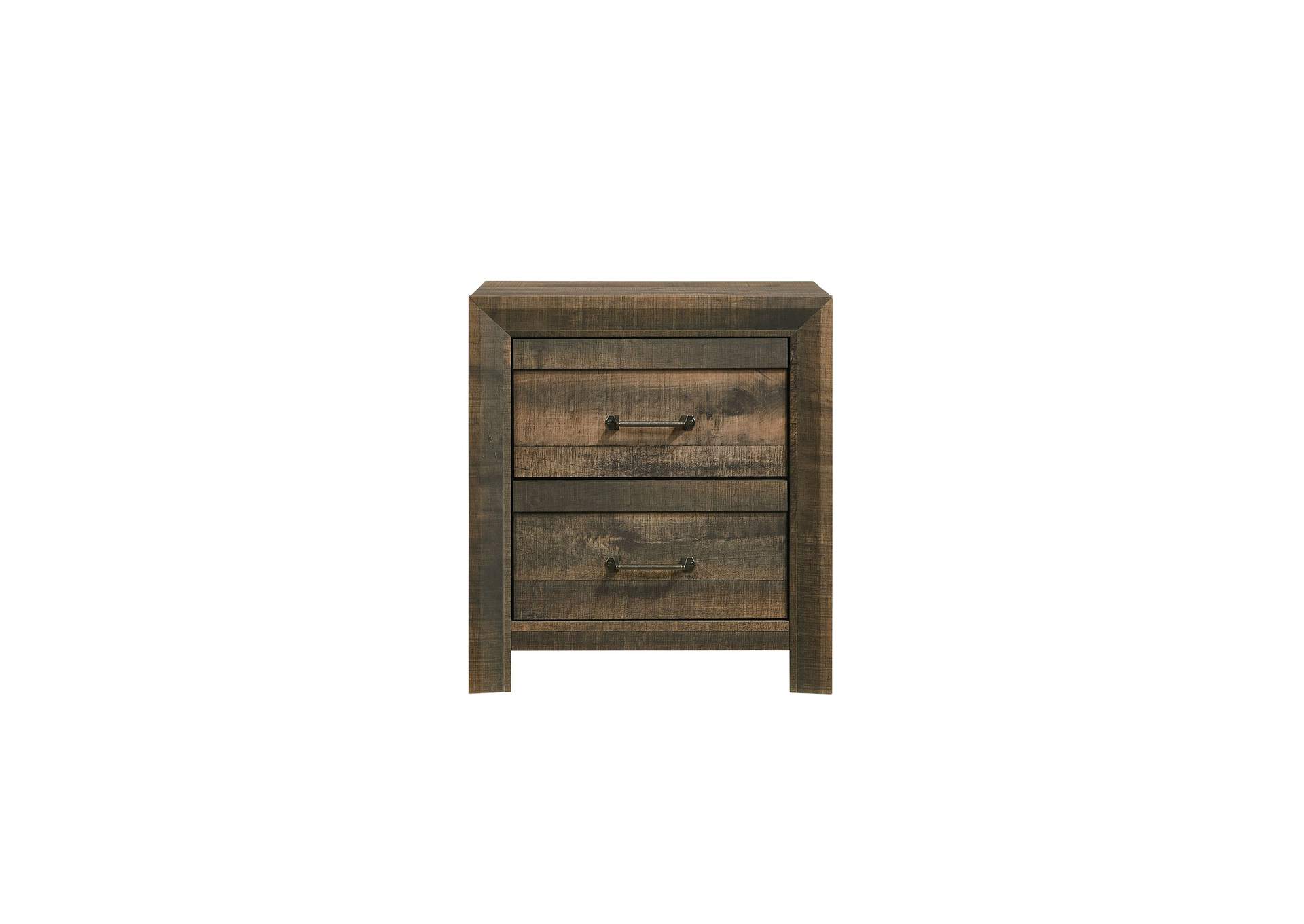 Dallas Nightstand Rustic Brown,Elements