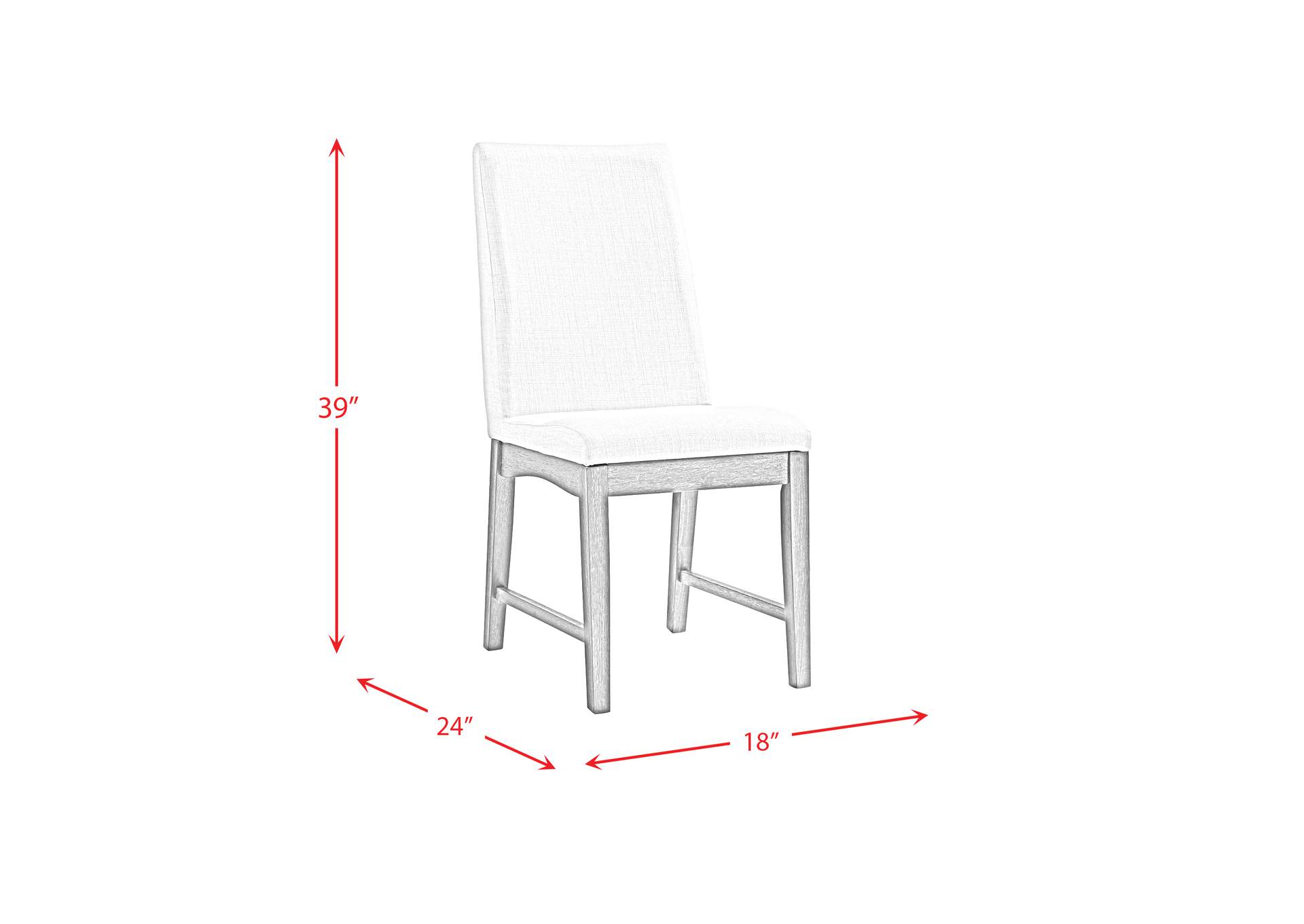 Dapper Dining Side Chair Grey Finish Two Per Carton,Elements