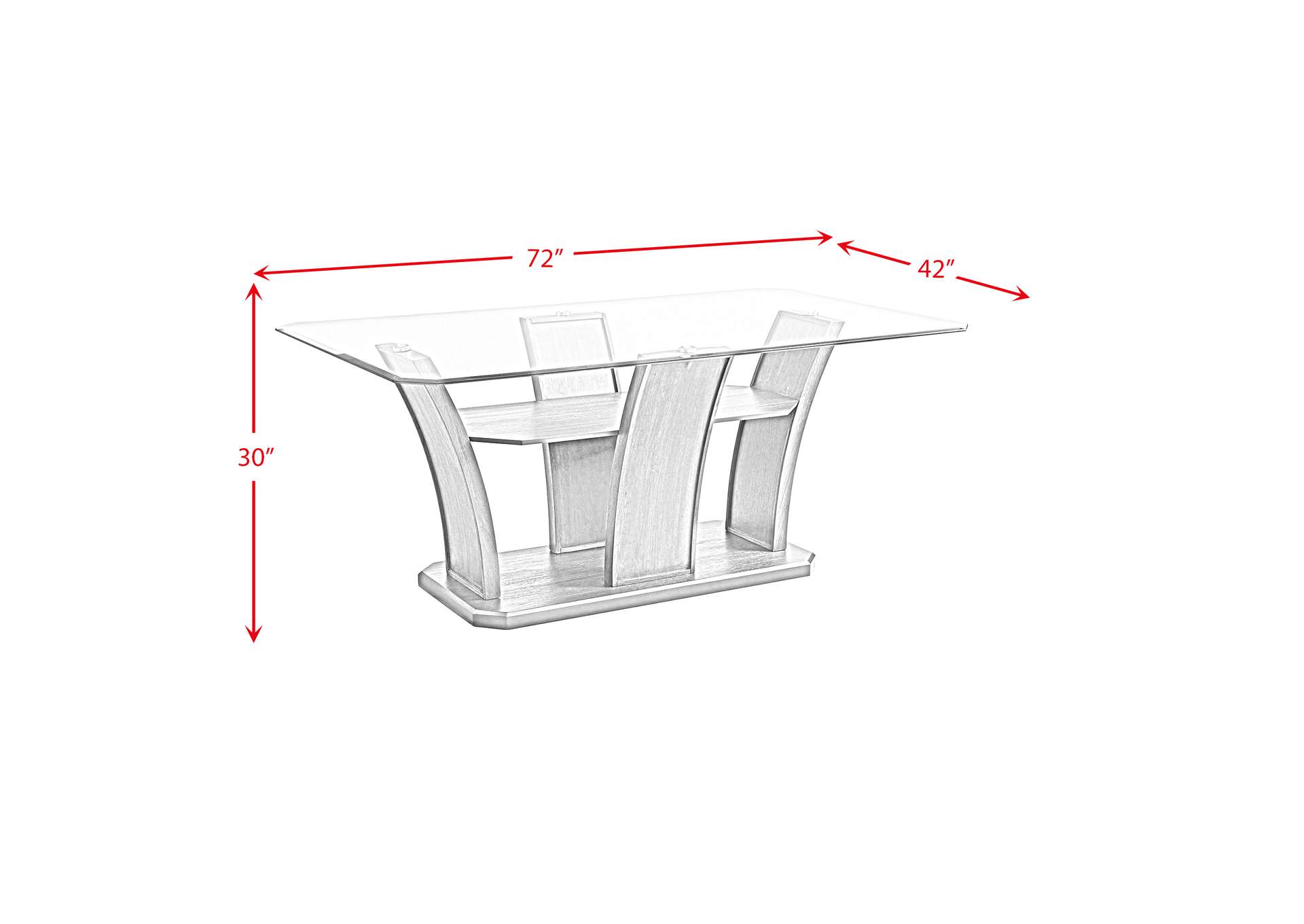 Dapper Rectangular Dining 5 Piece Set - Table And Four Chair,Elements