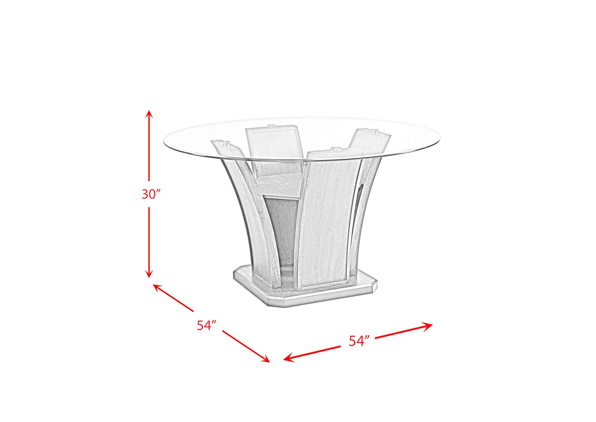 Dapper Grey Round Dining Table,Elements