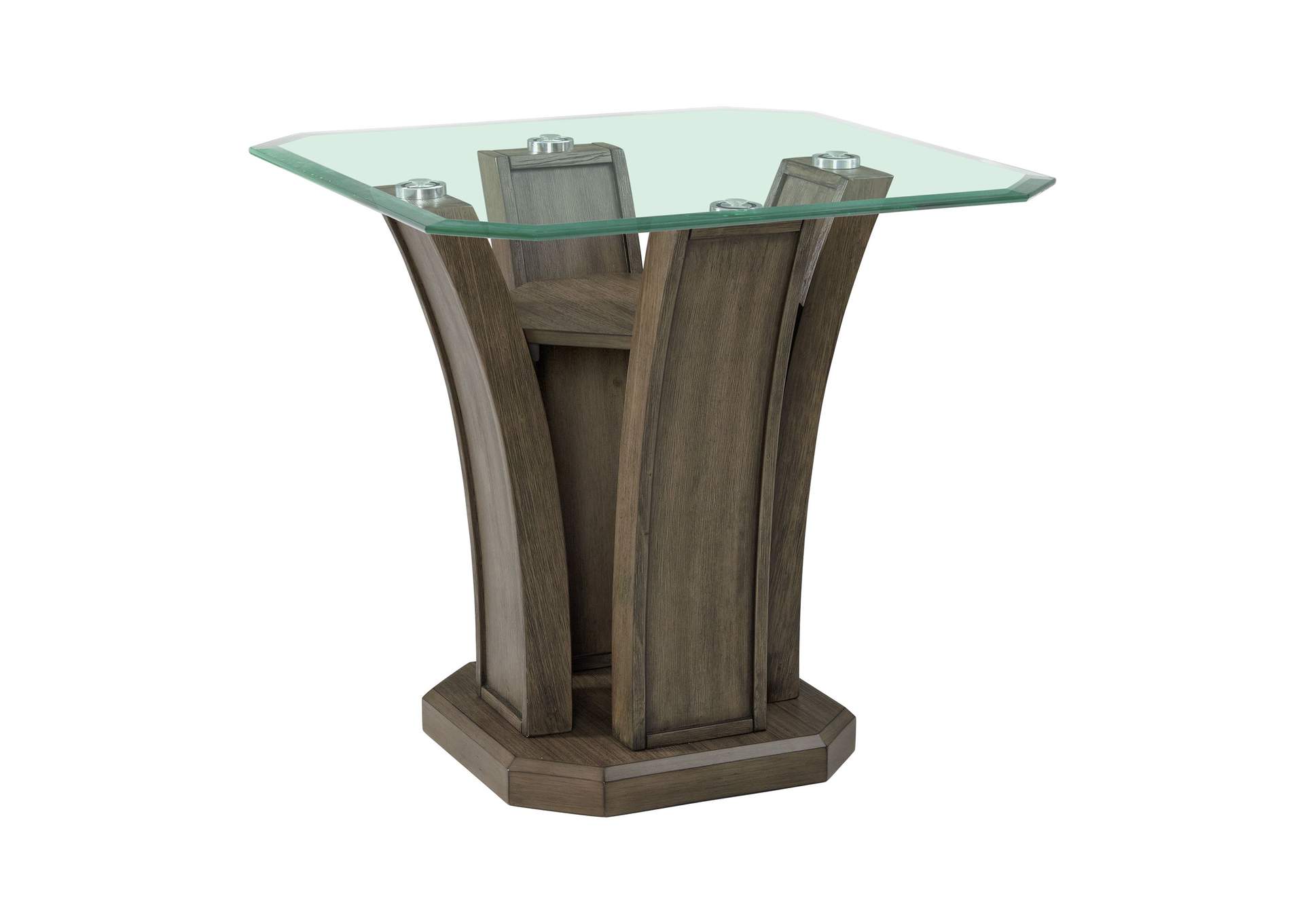 Dapper Square End Table Grey,Elements