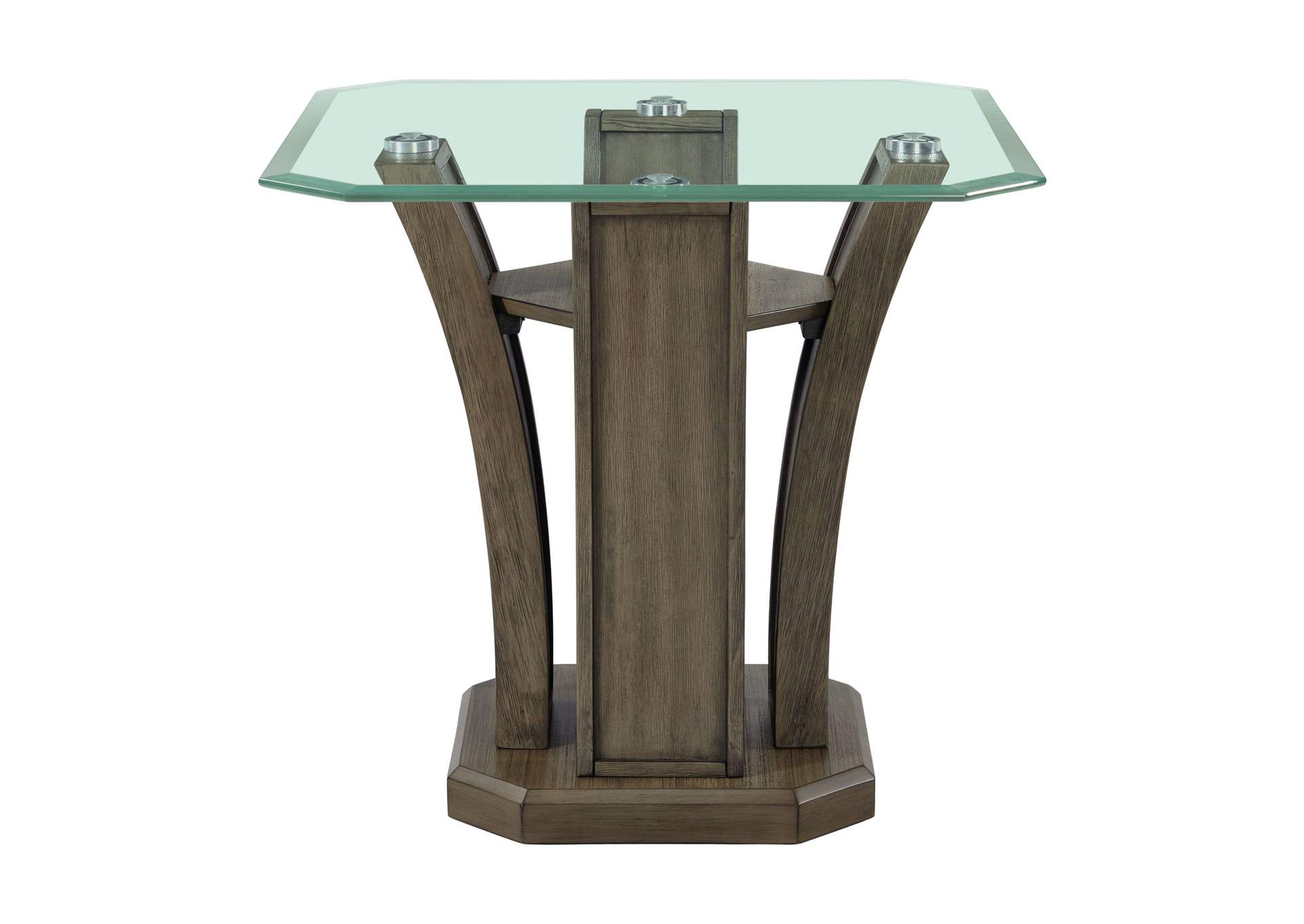 Dapper Square End Table Grey,Elements