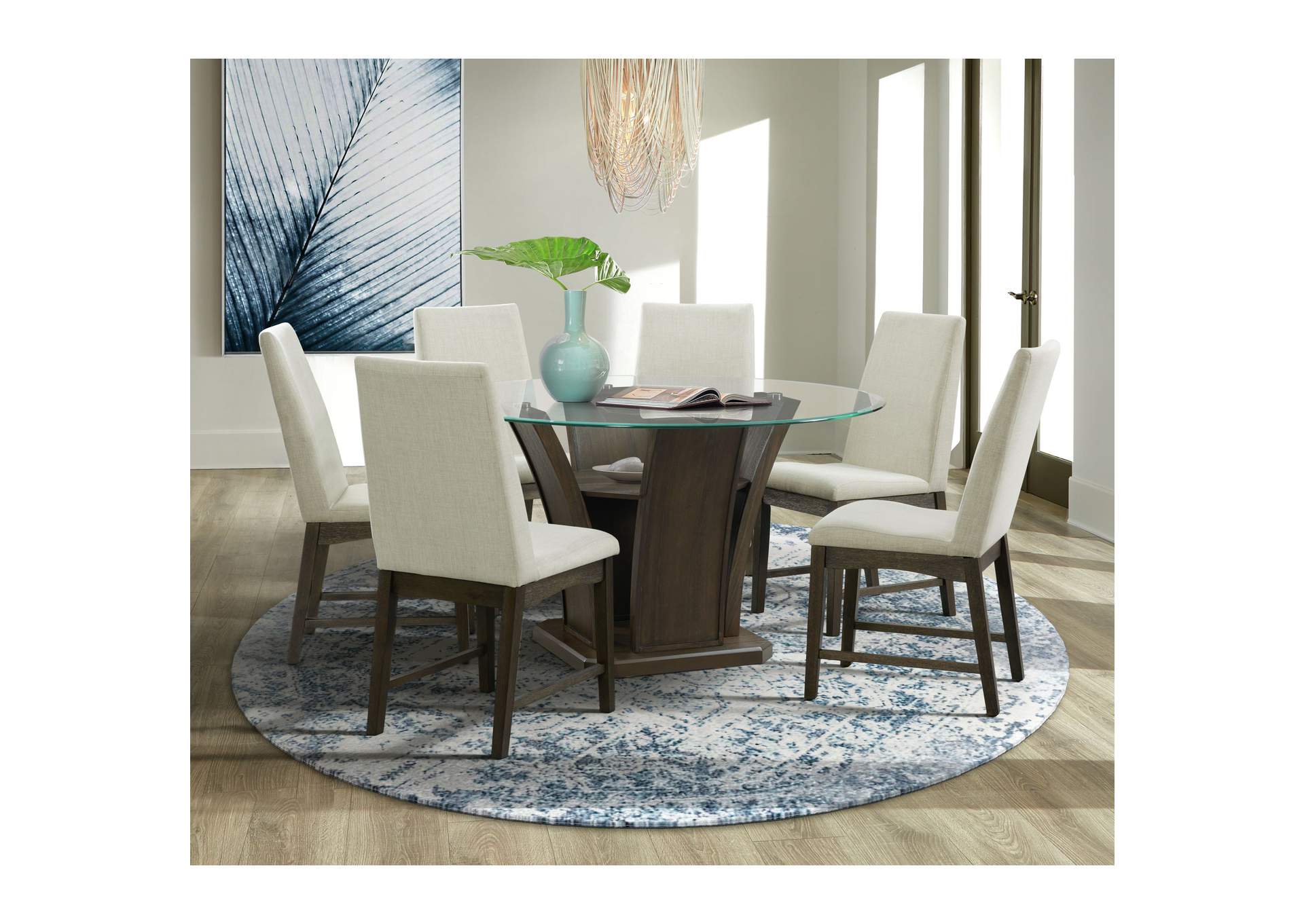 Dapper Dining Side Chair Walnut Finish 2 Per Pack,Elements