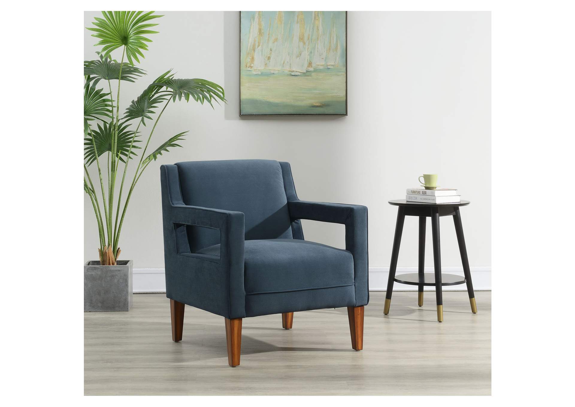Dawson Chair In Ottoman Navy,Elements
