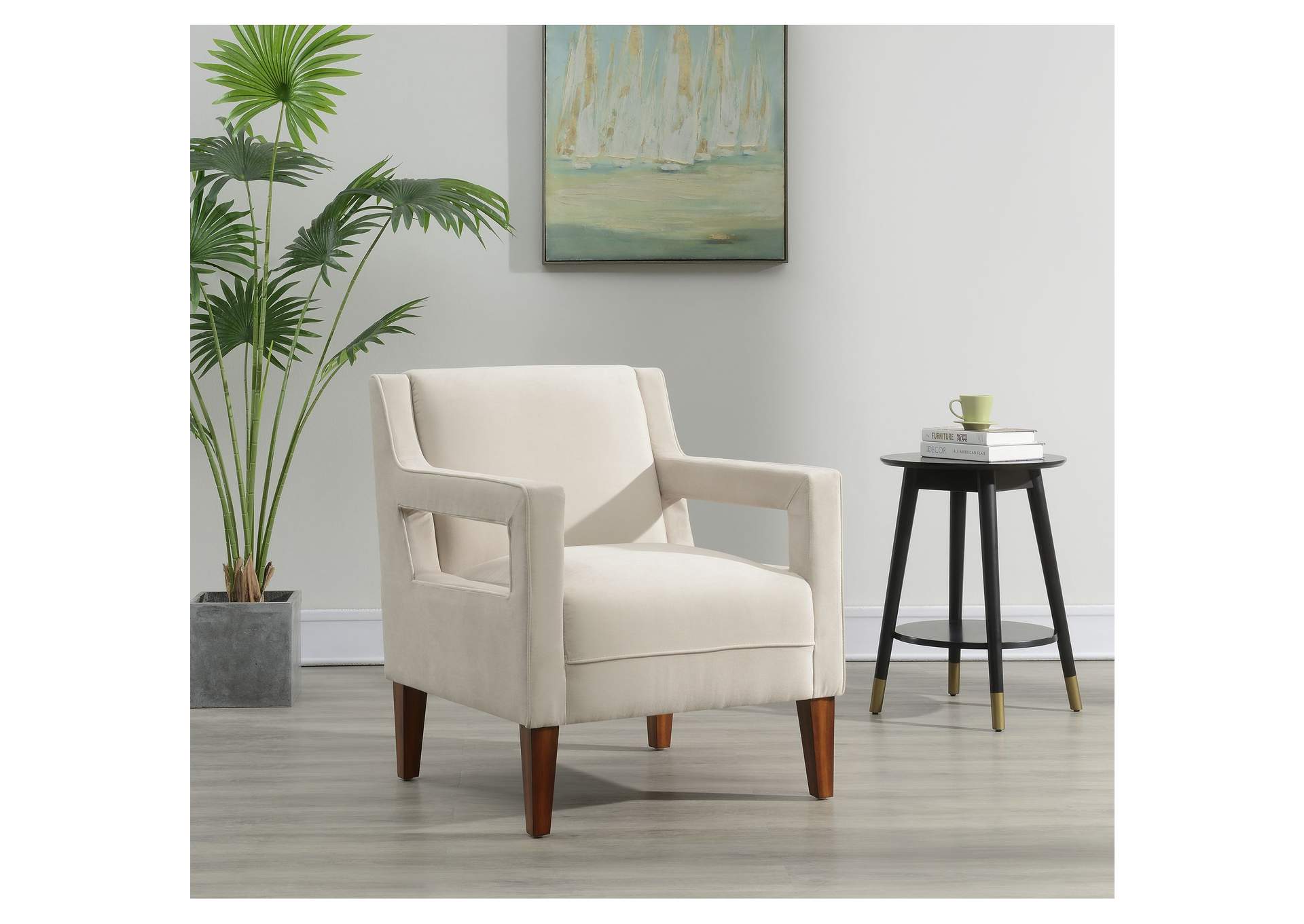 Dawson Chair In Ottoman Snow,Elements