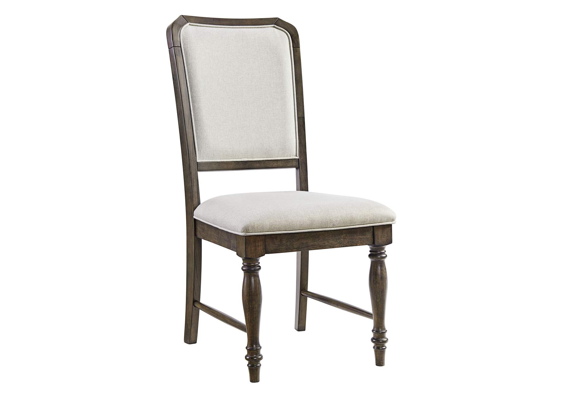 Daxton Side Chair With Cream Fabric In Espresso,Elements