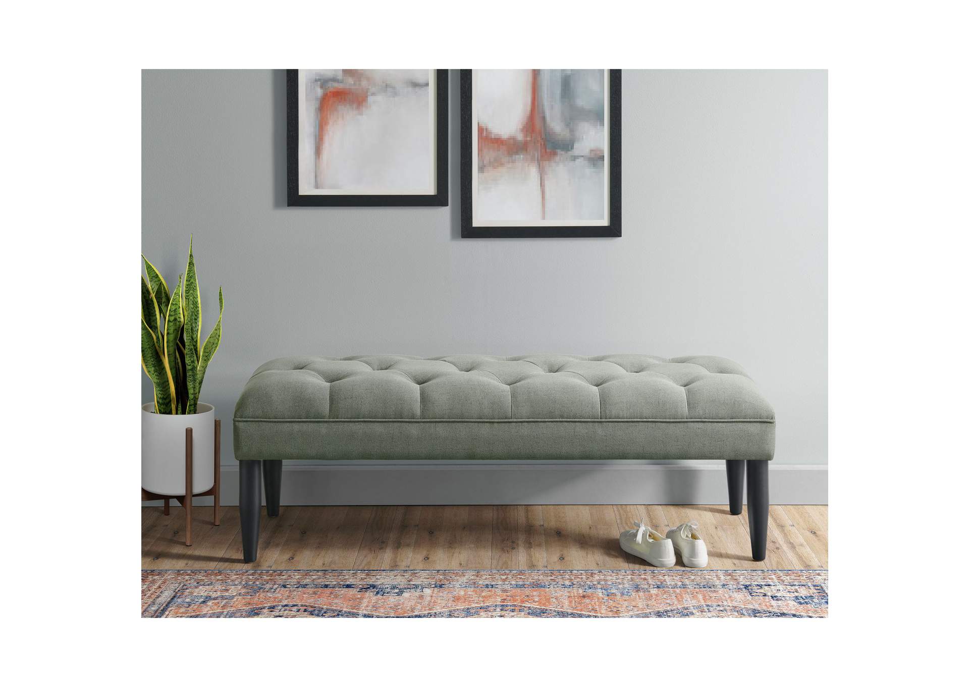 Deegan Bench In Westin Charcoal,Elements