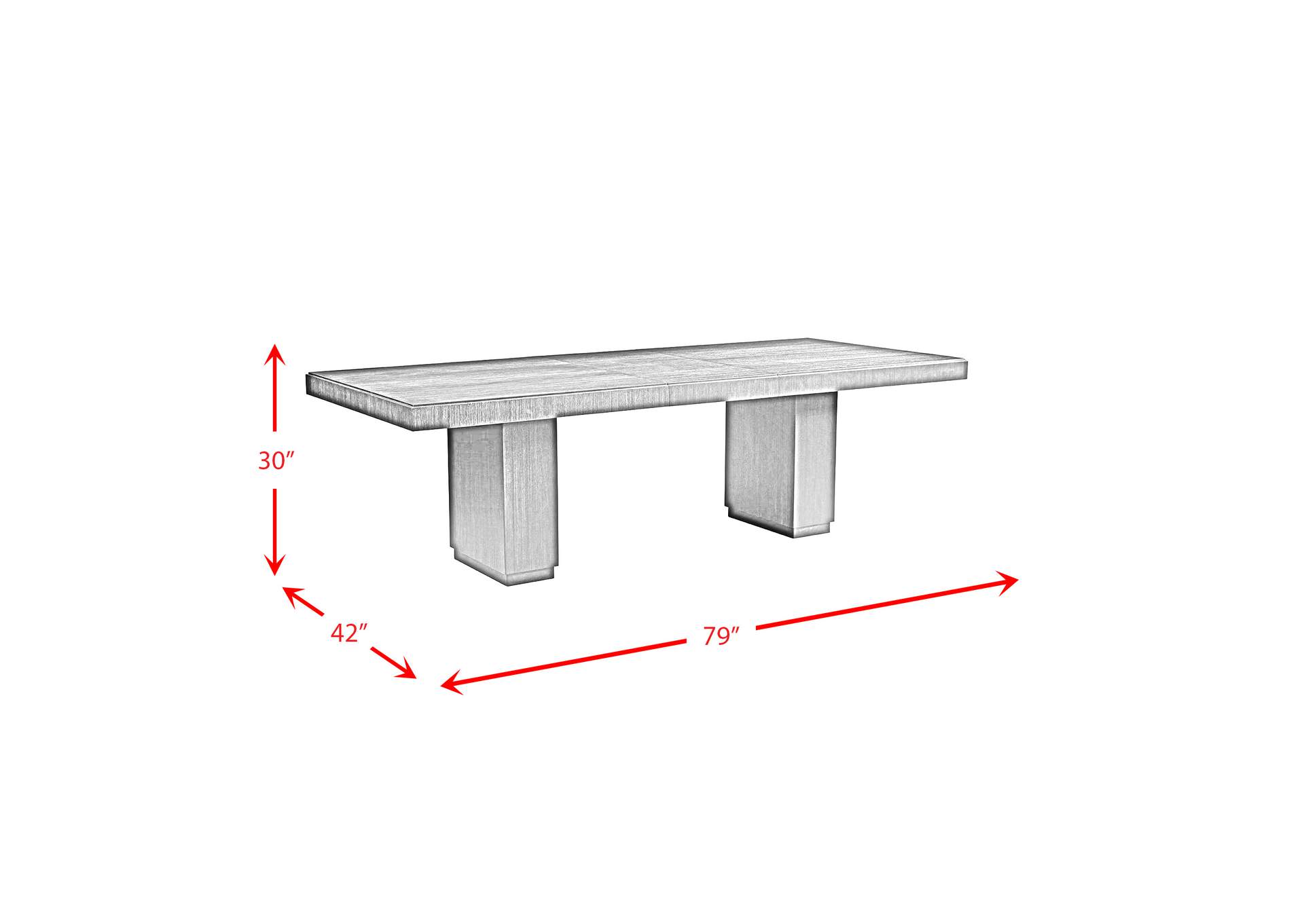 Donovan 7 Piece Standard Height Dining Set - Table Four Side Chairs Two Arm Chairs In Gray,Elements