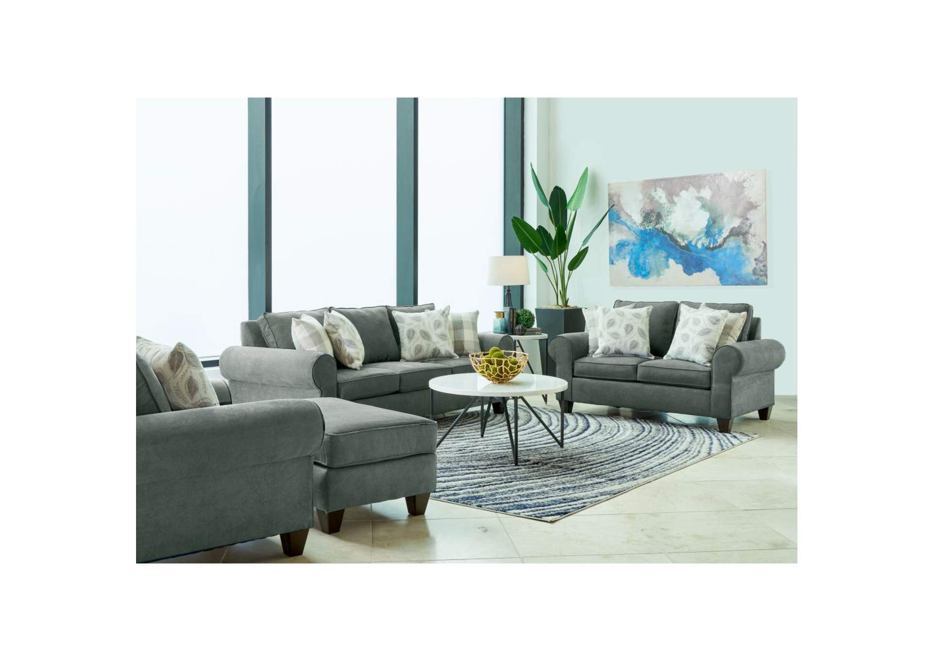 705 Loveseat In Jessie Charcoal,Elements