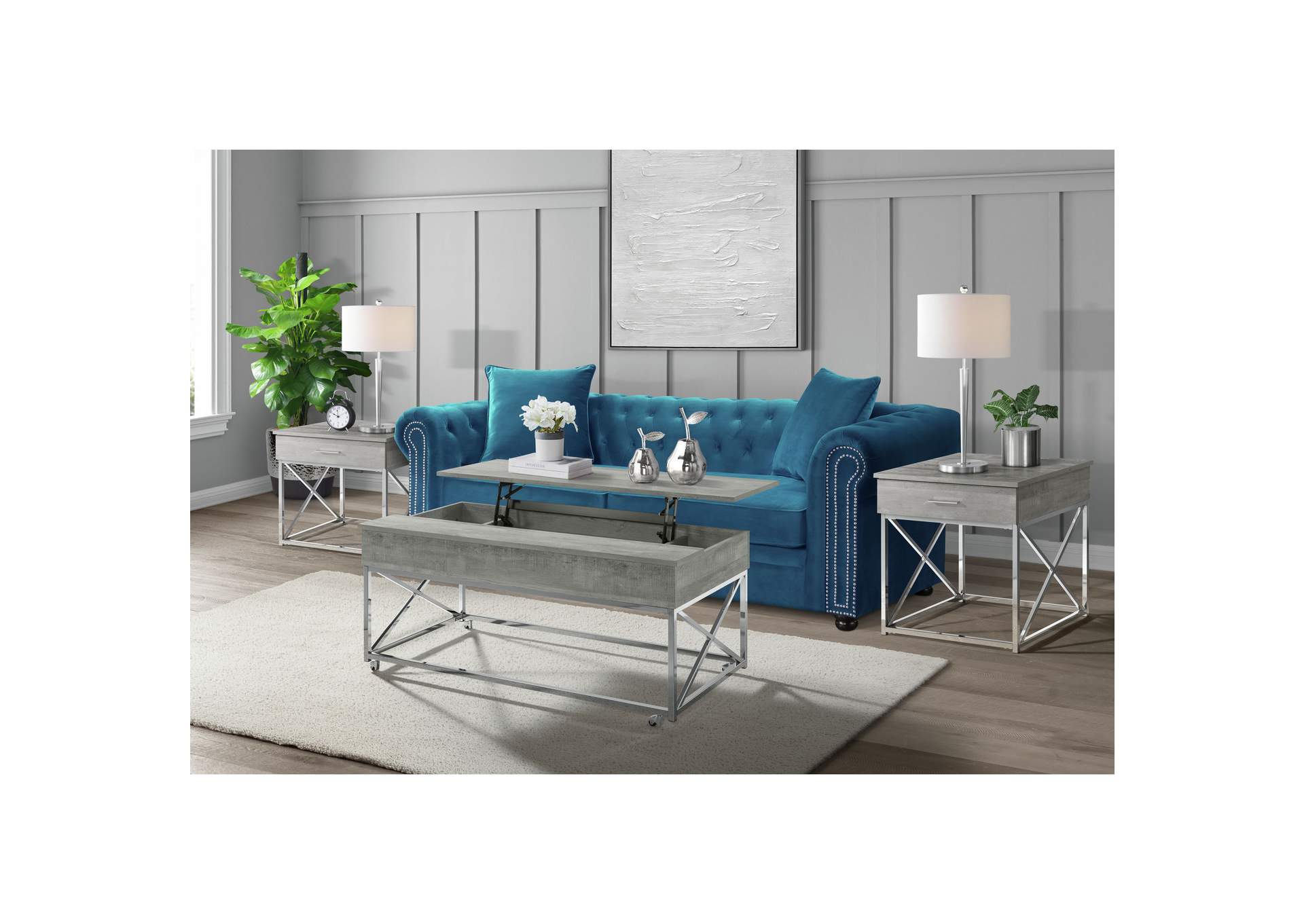 Eliza Occasional Lift Top Coffee Table With Castors,Elements