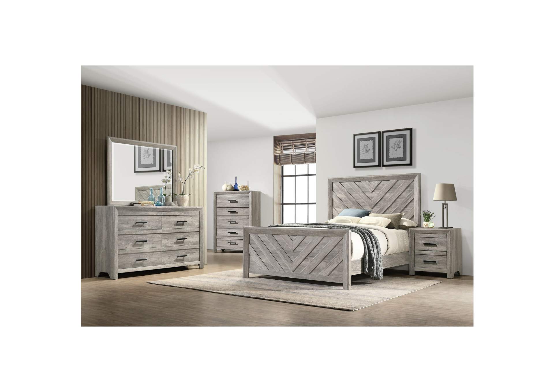 Ellen Full Bed Grey,Elements