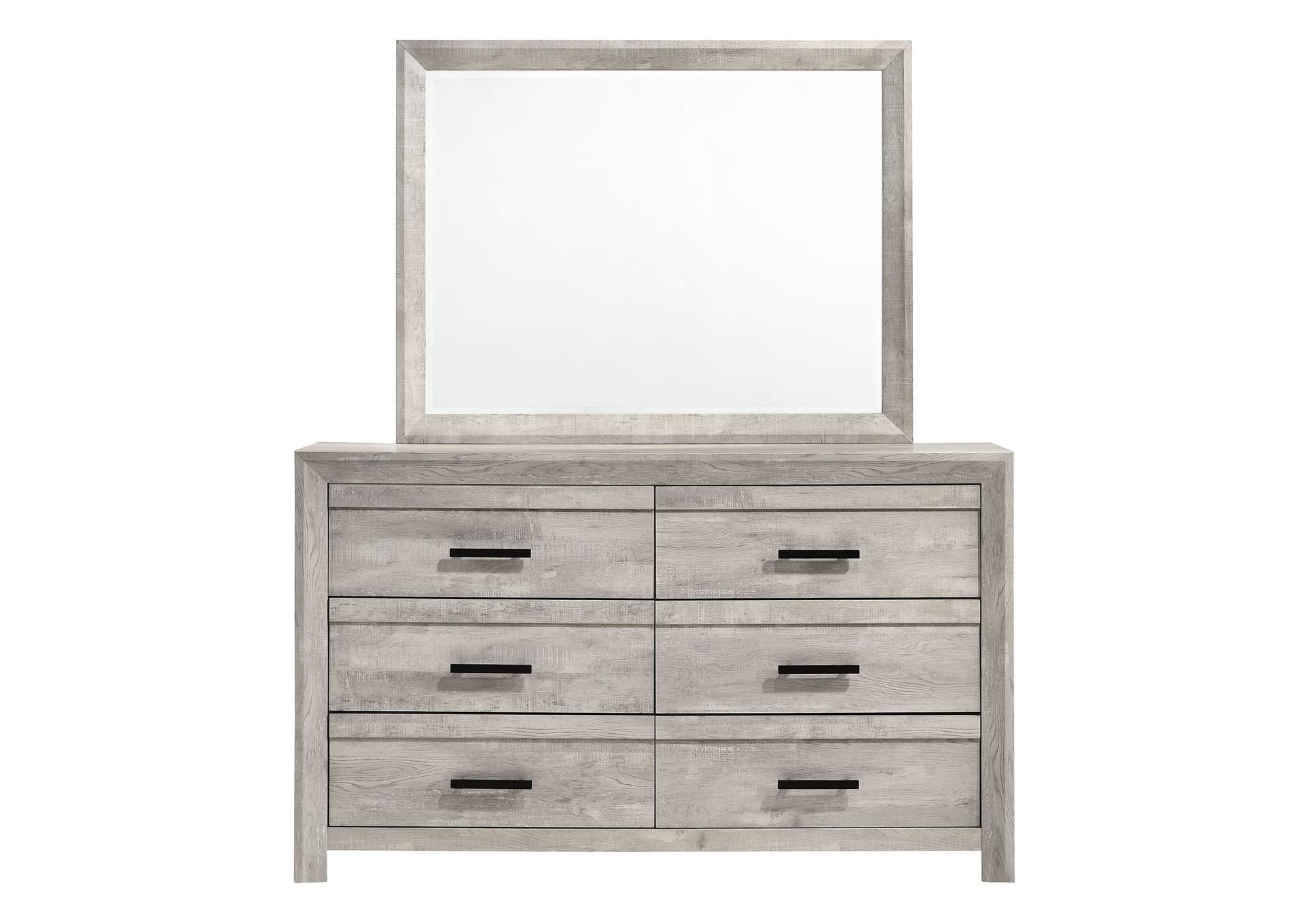 Ellen Dresser & Mirror Set White,Elements