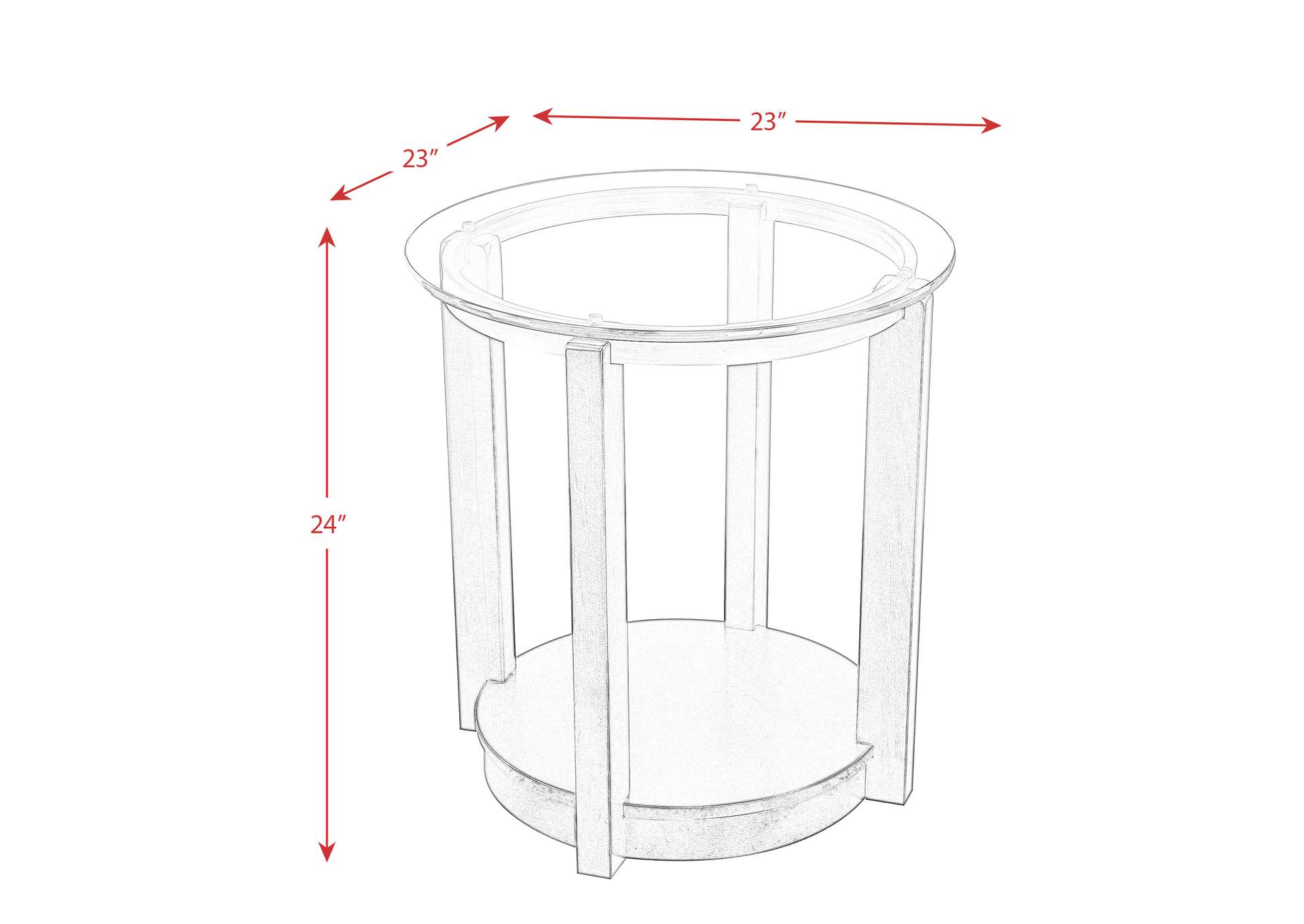 Elsa End Table Dark 3A,Elements