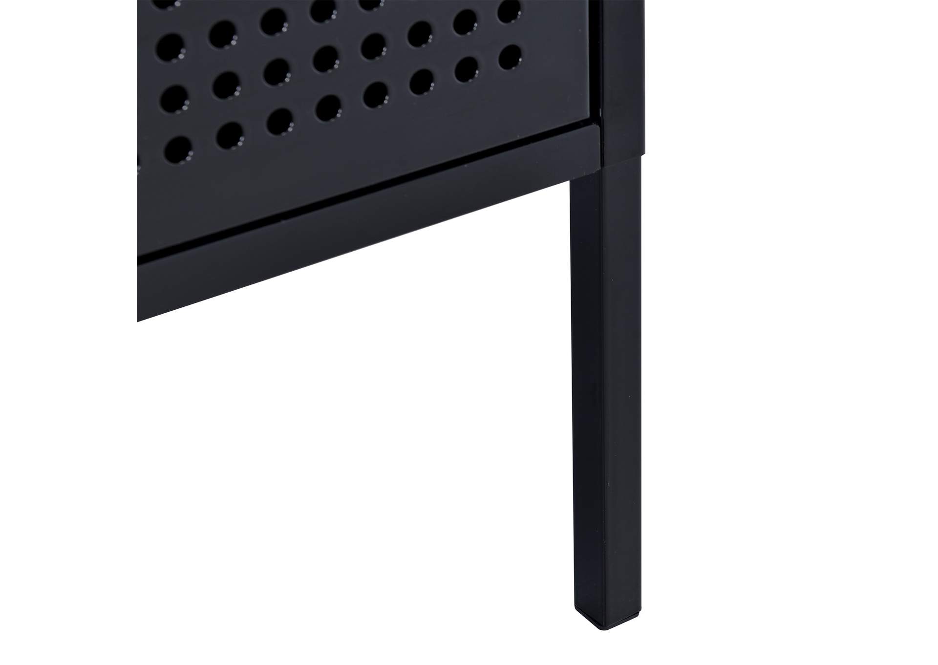 Ember Nightstand C - 1094 Black Nightstand With USB,Elements