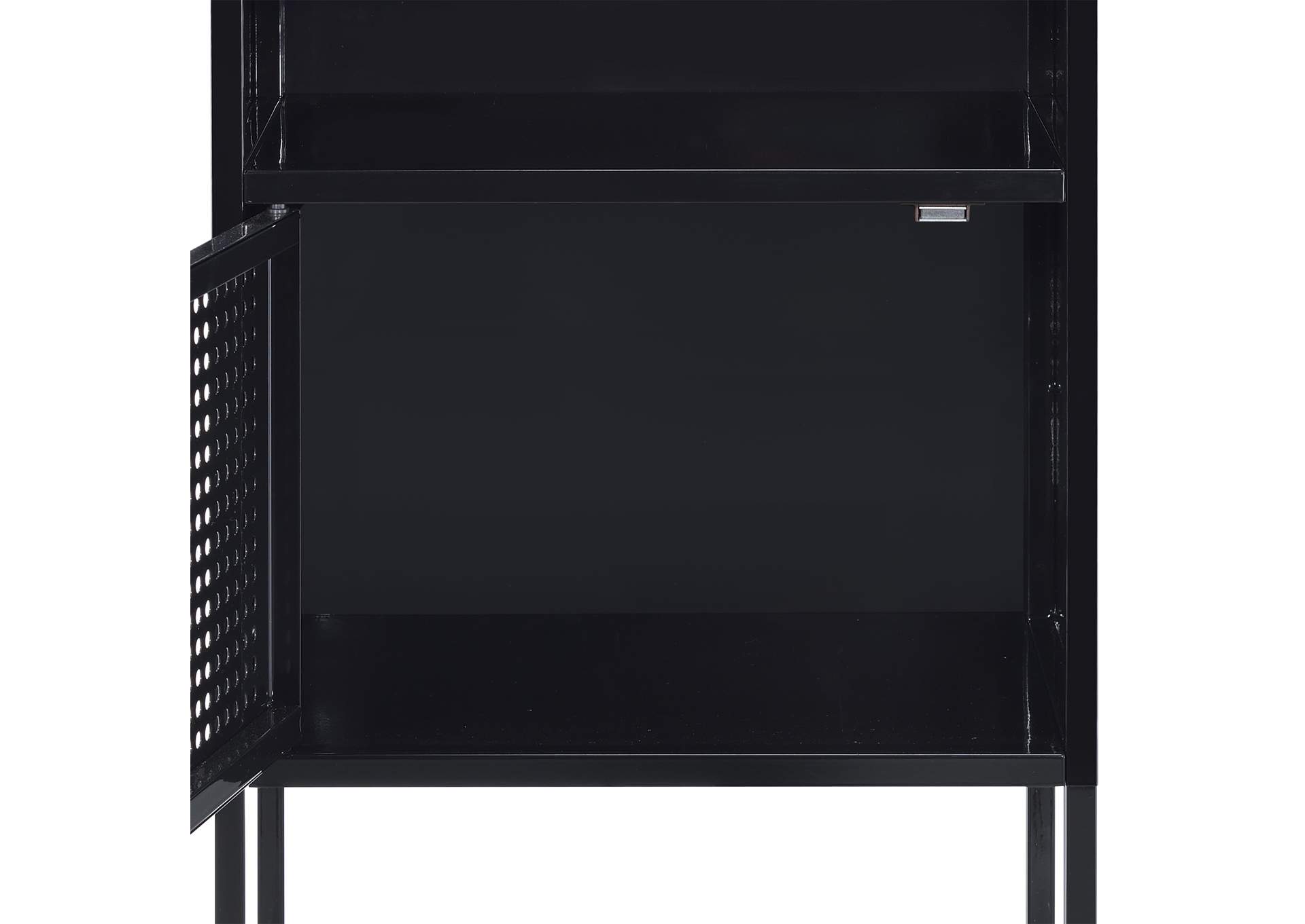 Ember Nightstand C - 1094 Black Nightstand With USB,Elements