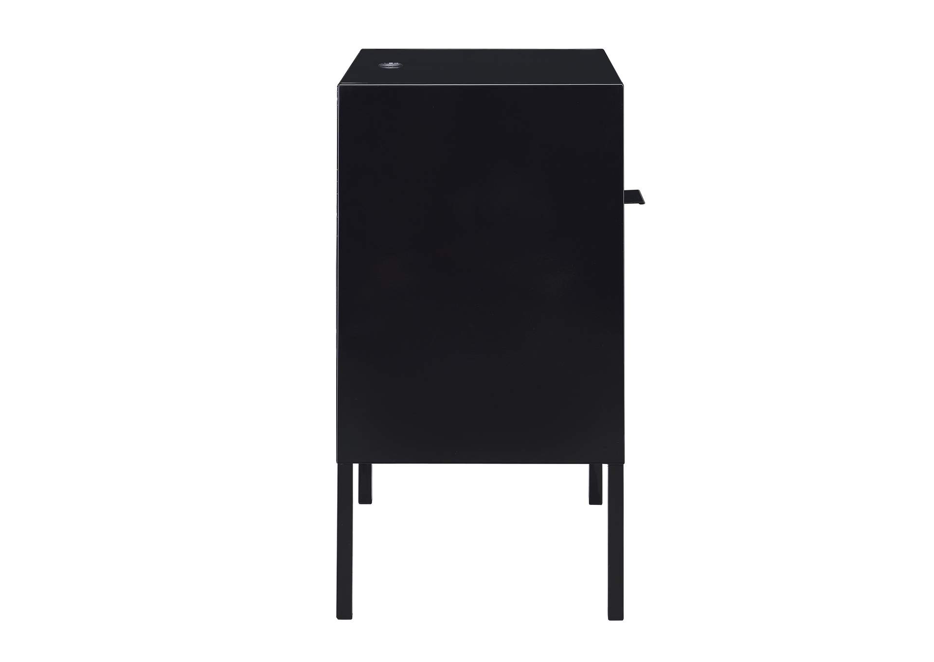 Ember Nightstand C - 1094 Black Nightstand With USB,Elements