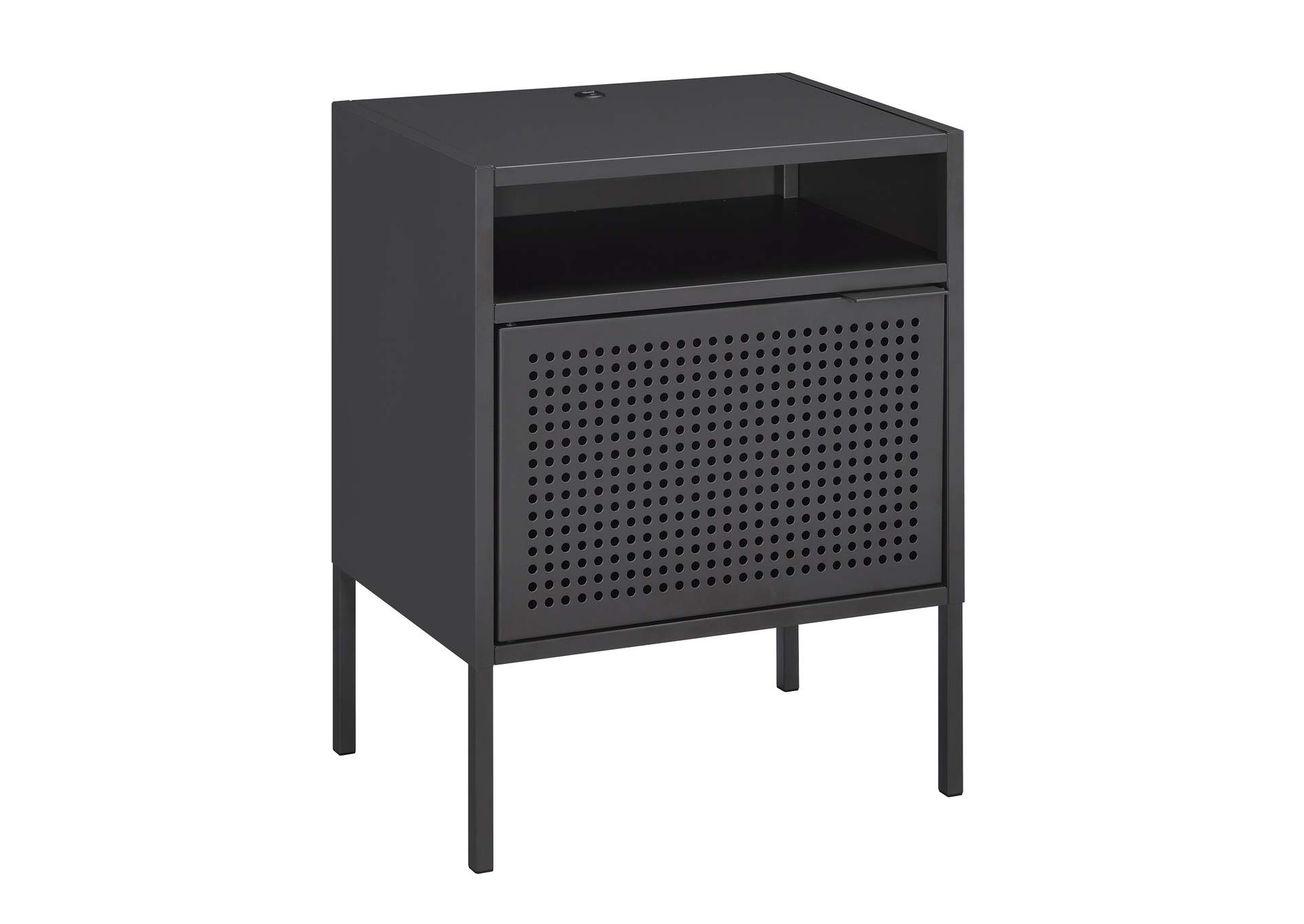 Ember Nightstand C - 1094 Grey Nightstand With USB,Elements