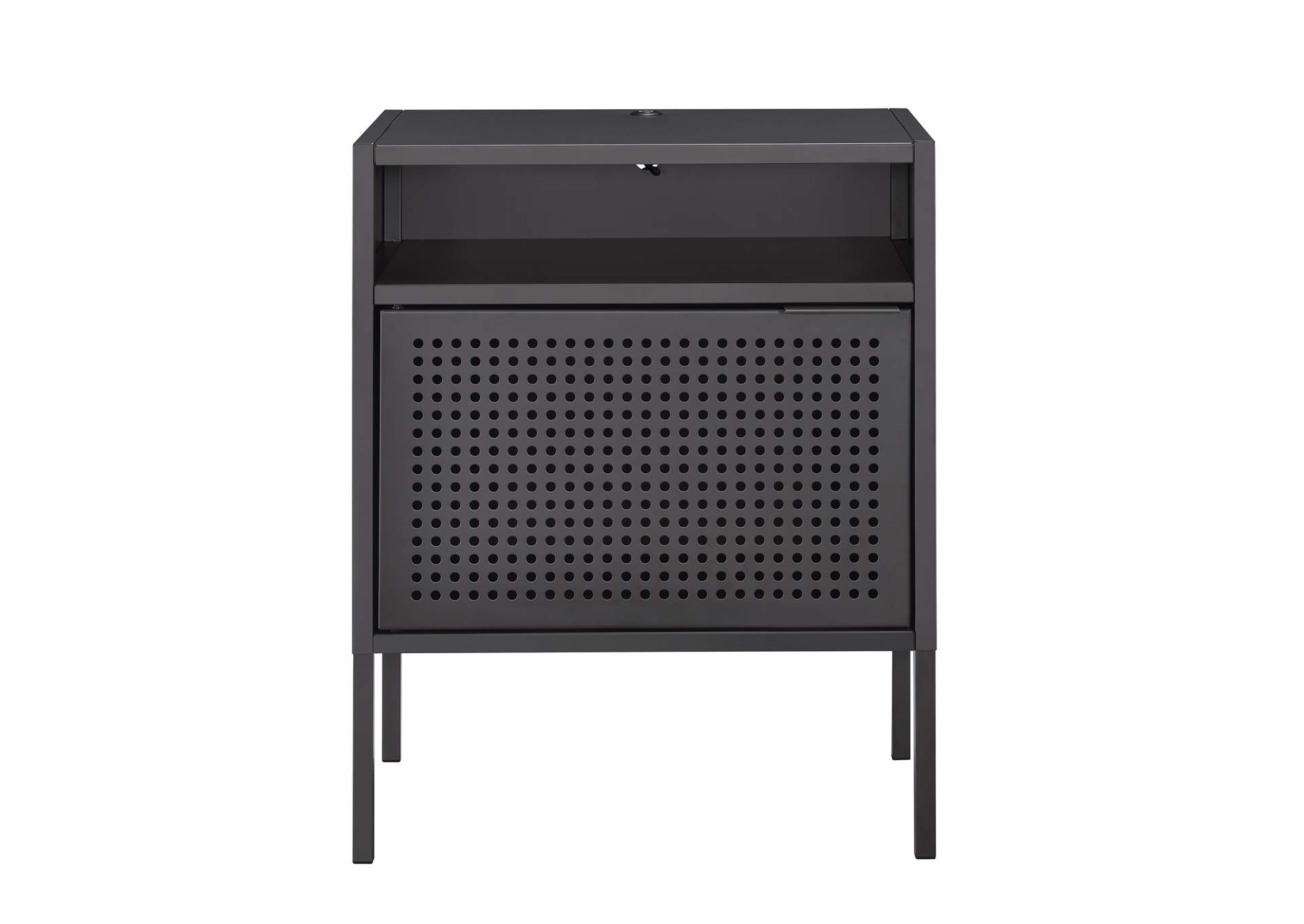 Ember Nightstand C - 1094 Grey Nightstand With USB,Elements