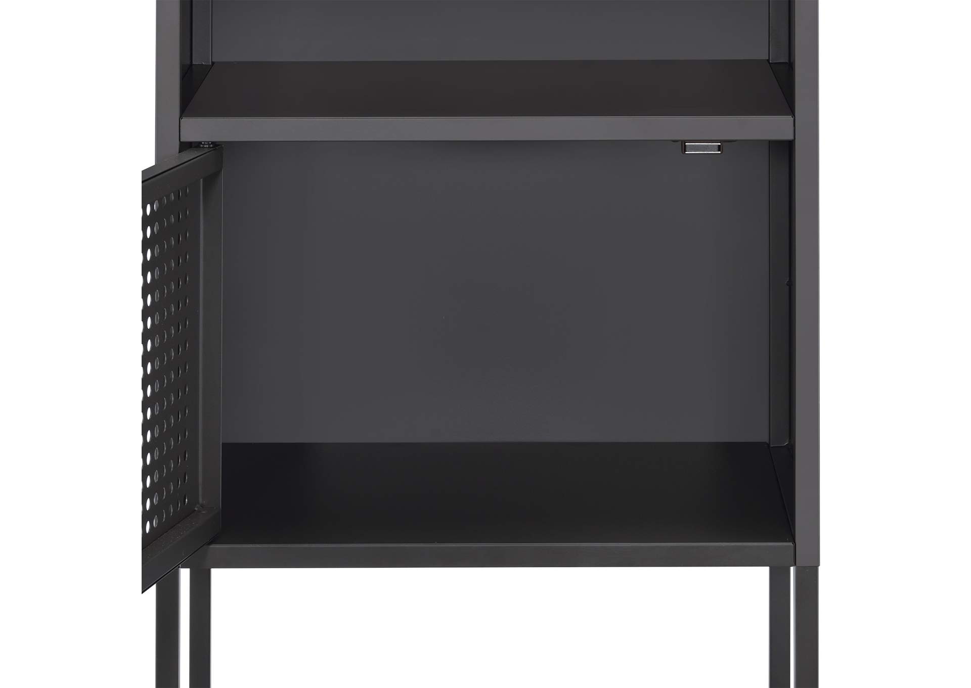 Ember Nightstand C - 1094 Grey Nightstand With USB,Elements