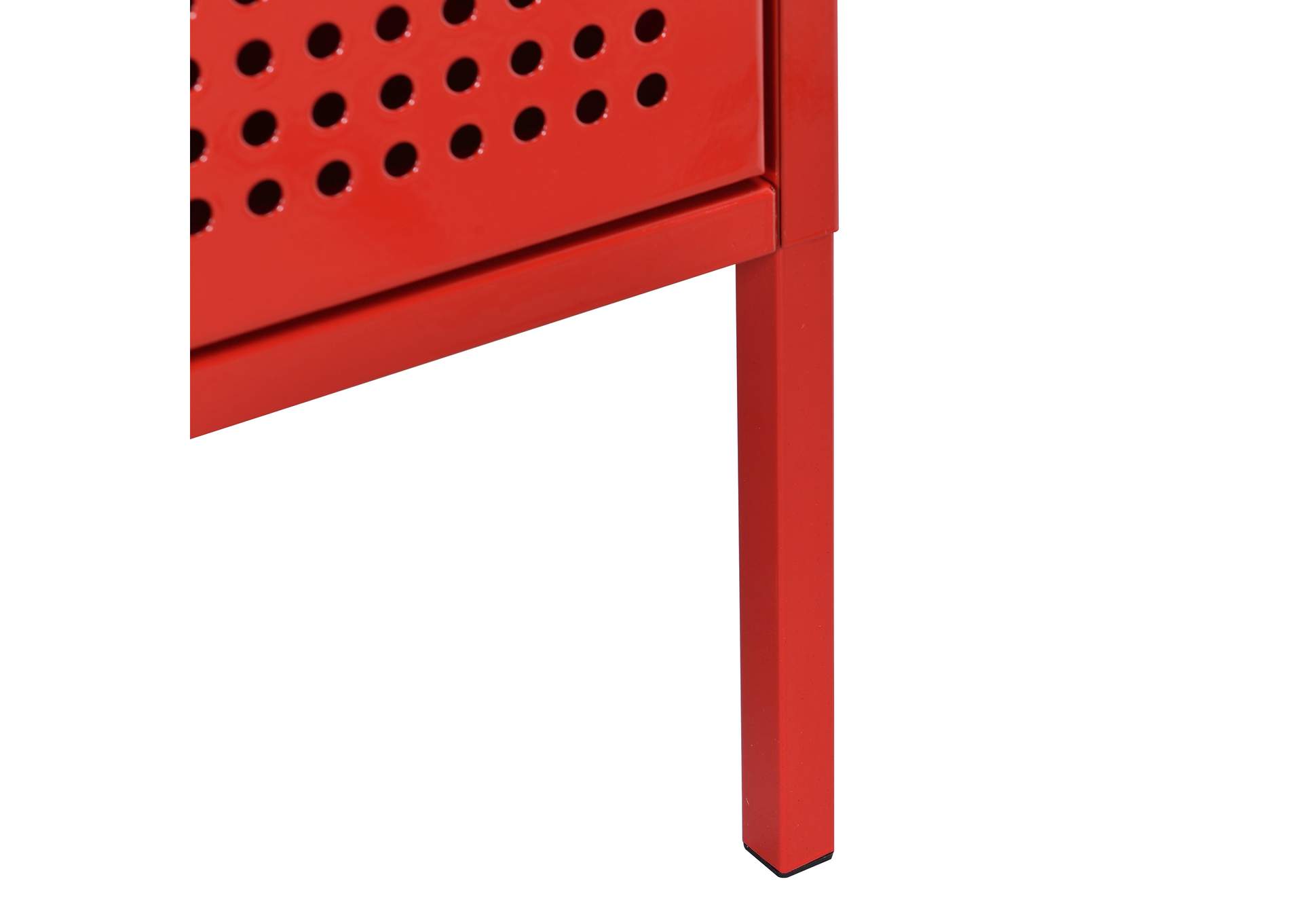 Ember Nightstand C - 1094 Red Nightstand With USB,Elements