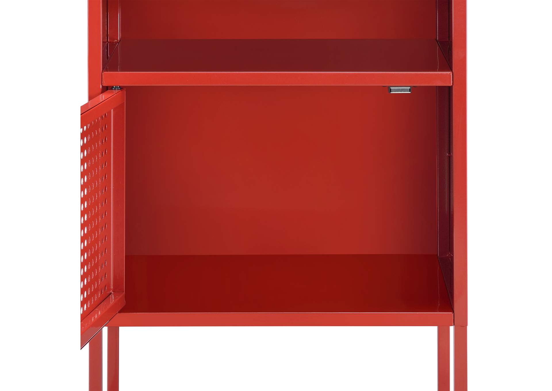 Ember Nightstand C - 1094 Red Nightstand With USB,Elements