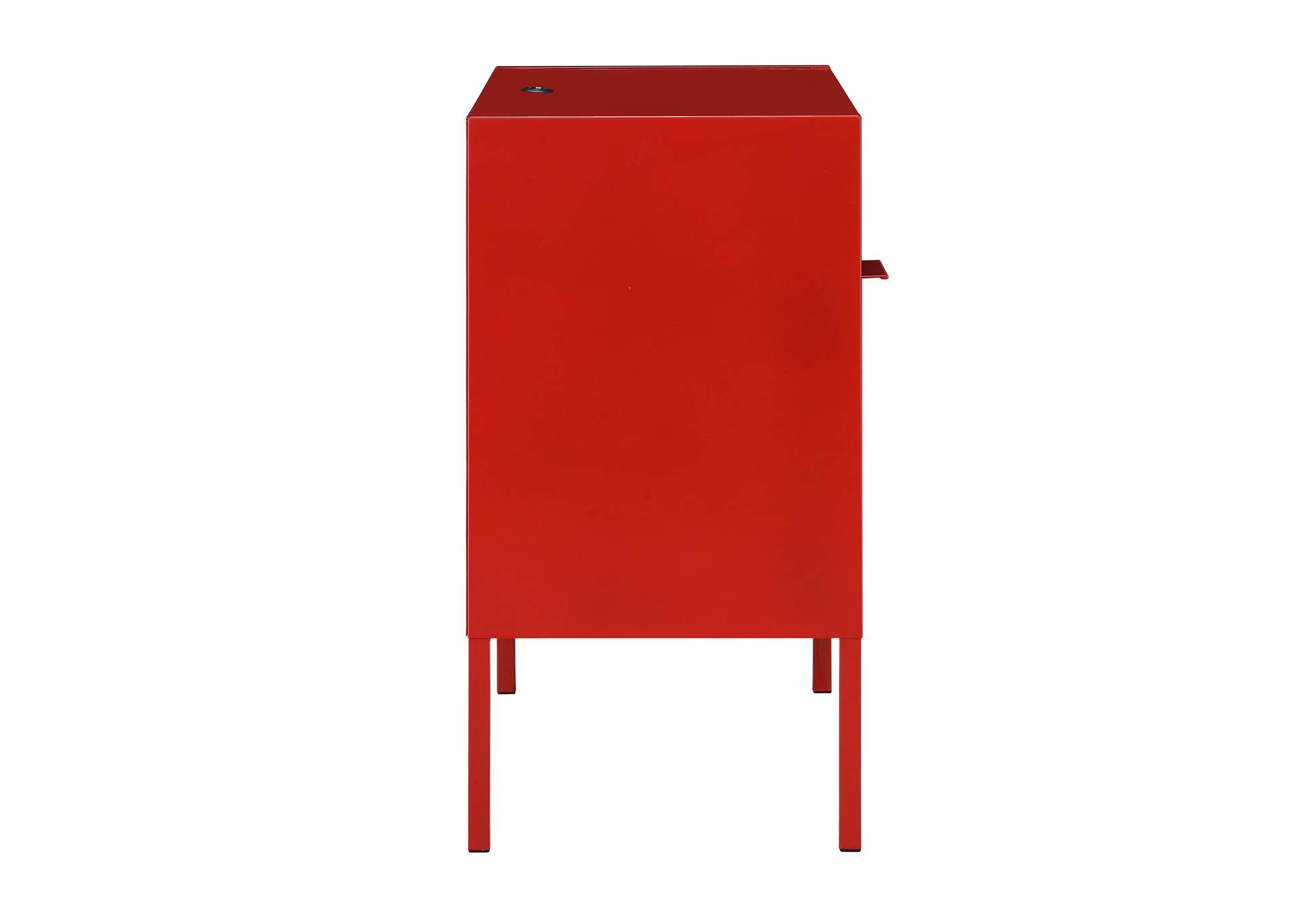 Ember Nightstand C - 1094 Red Nightstand With USB,Elements