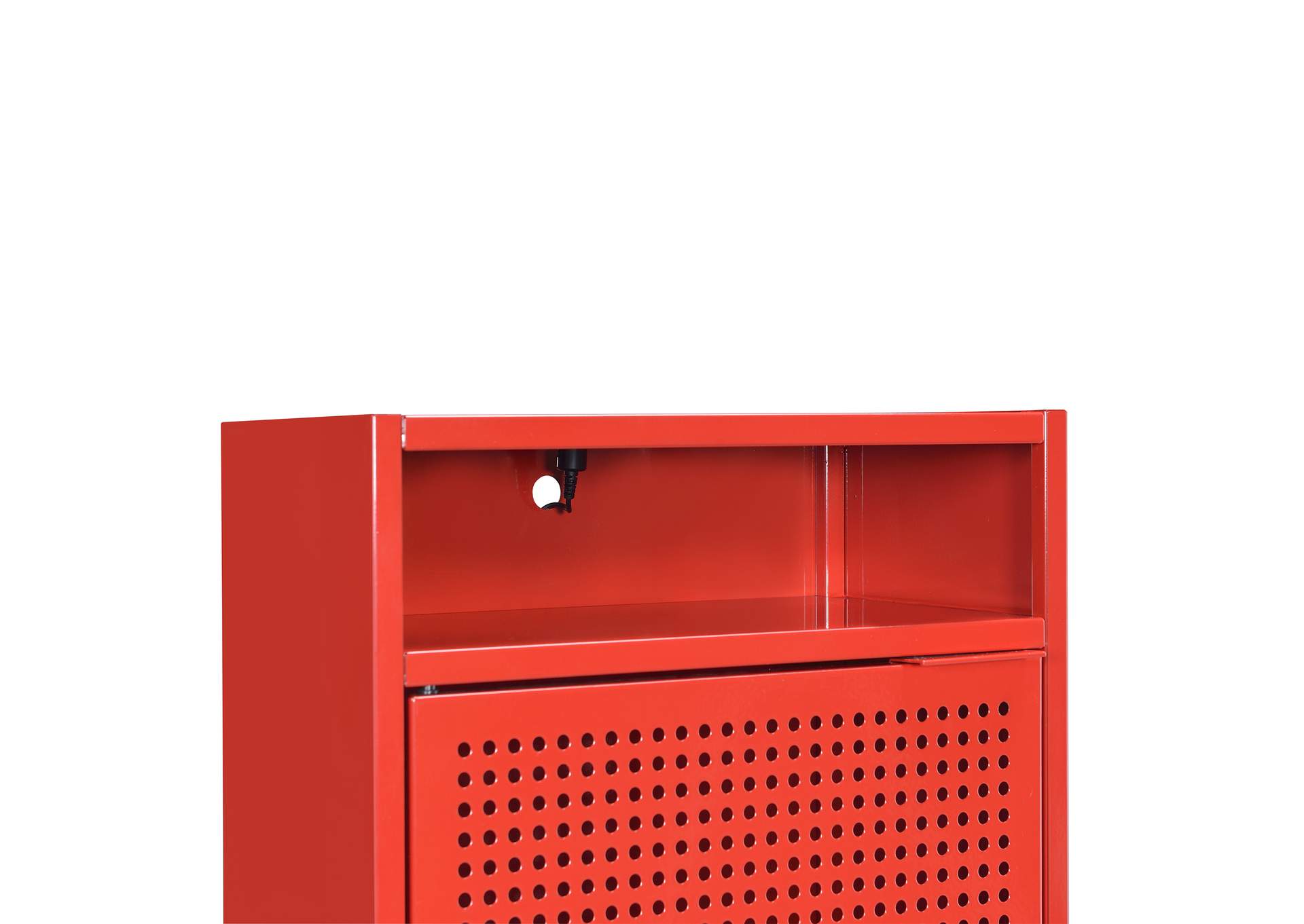 Ember Nightstand C - 1094 Red Nightstand With USB,Elements