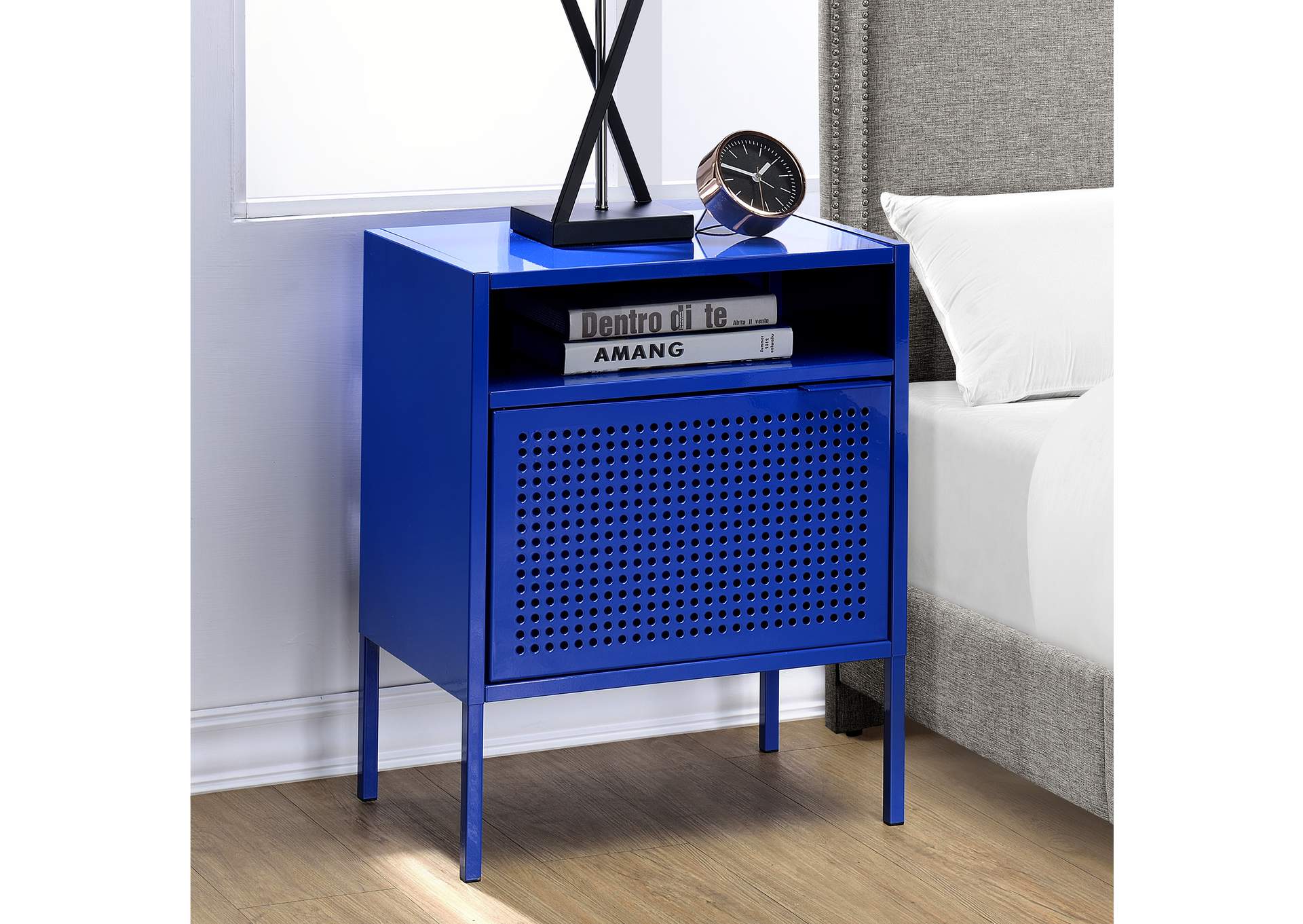 Ember Nightstand C - 1094 Blue Nightstand With USB,Elements