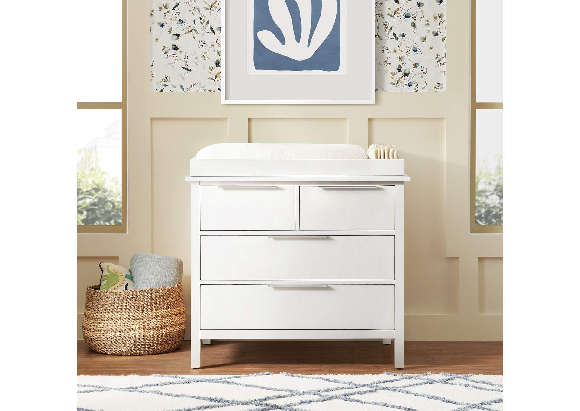 Emery Small Changing Table In White,Elements
