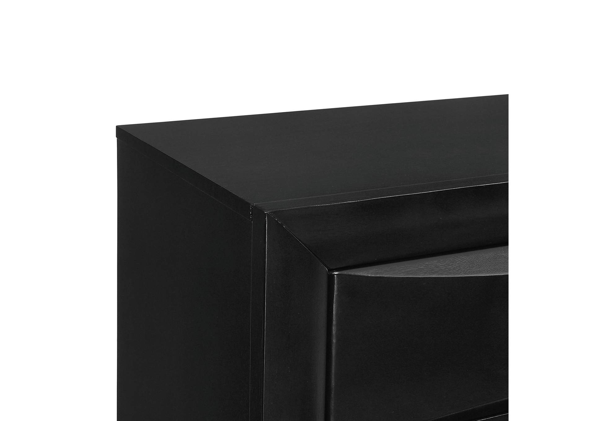 Emily King 3 Piece Bedroom Set In Black,Elements