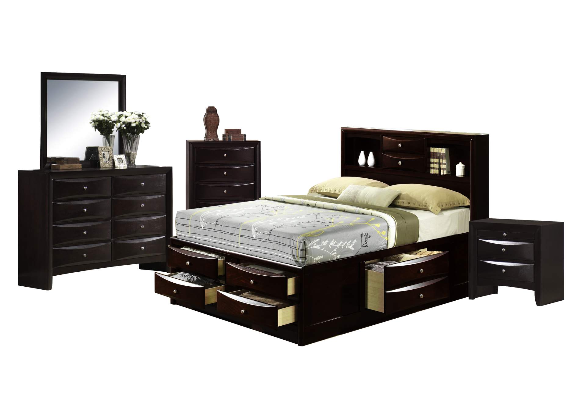 Emily Queen Storage 5 Piece Bedroom Set,Elements