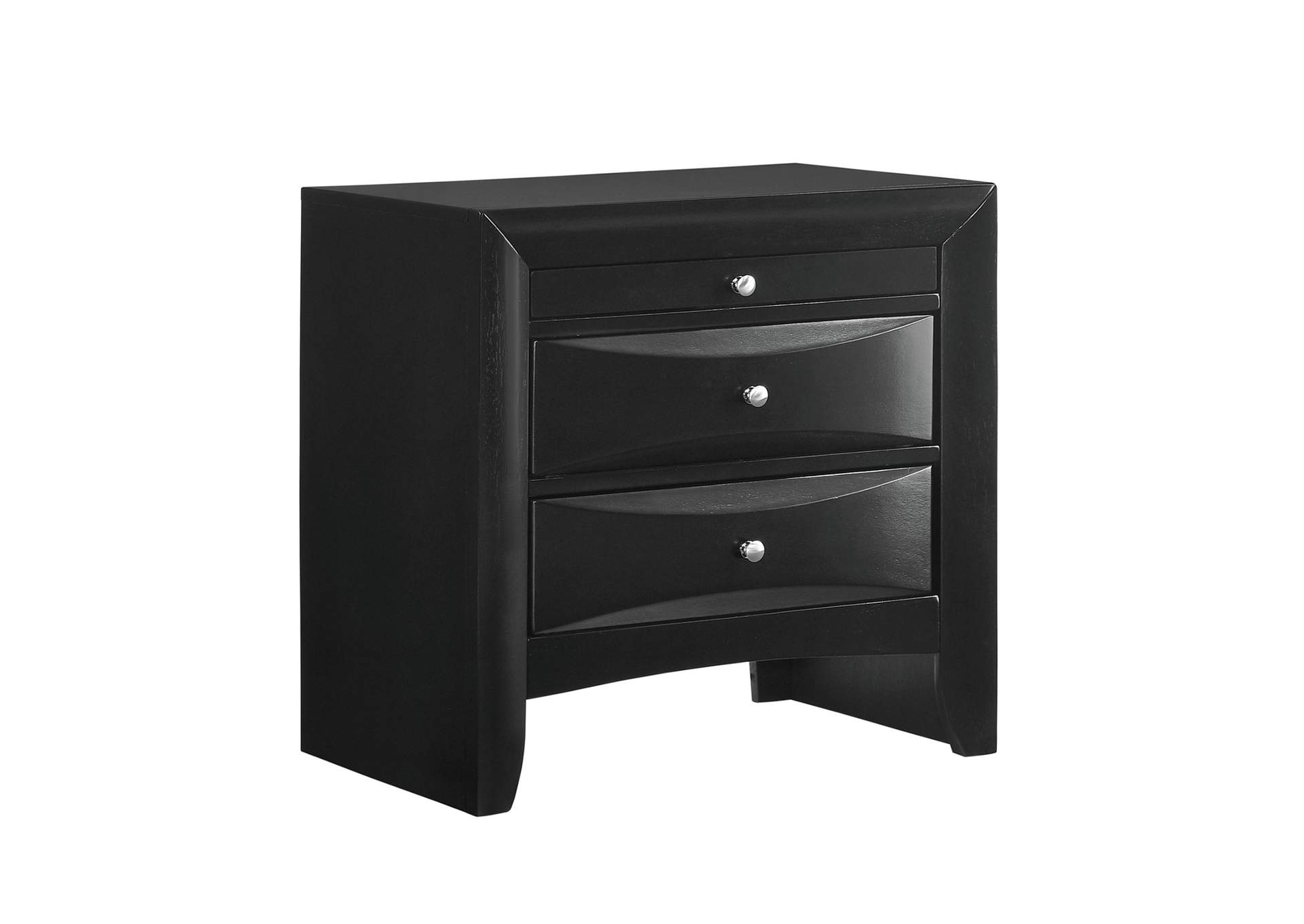 Emily King 3 Piece Bedroom Set In Black,Elements