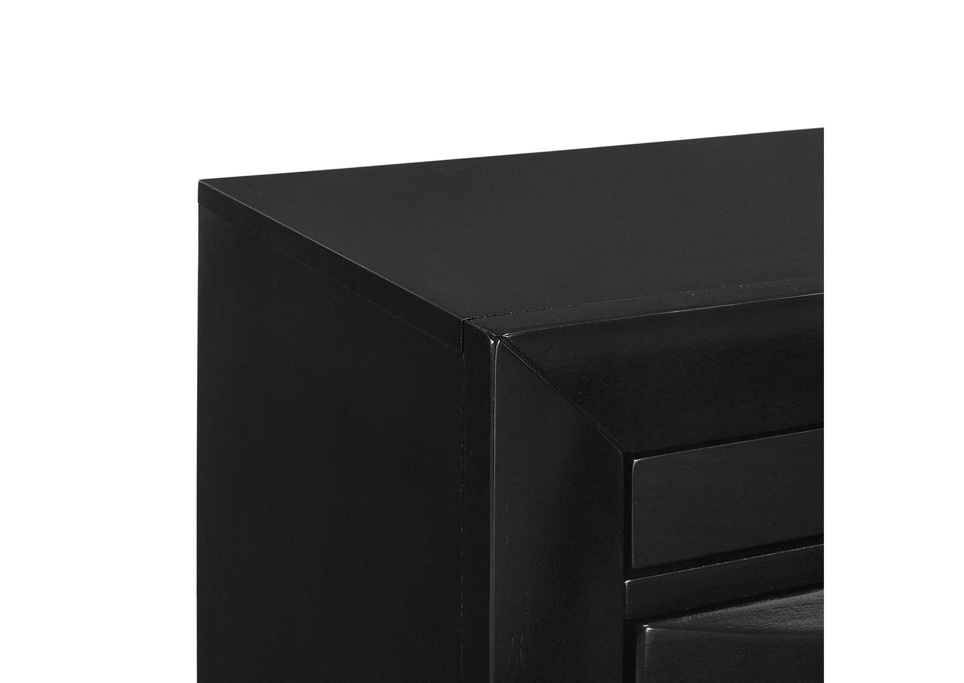 Emily King 3 Piece Bedroom Set In Black,Elements