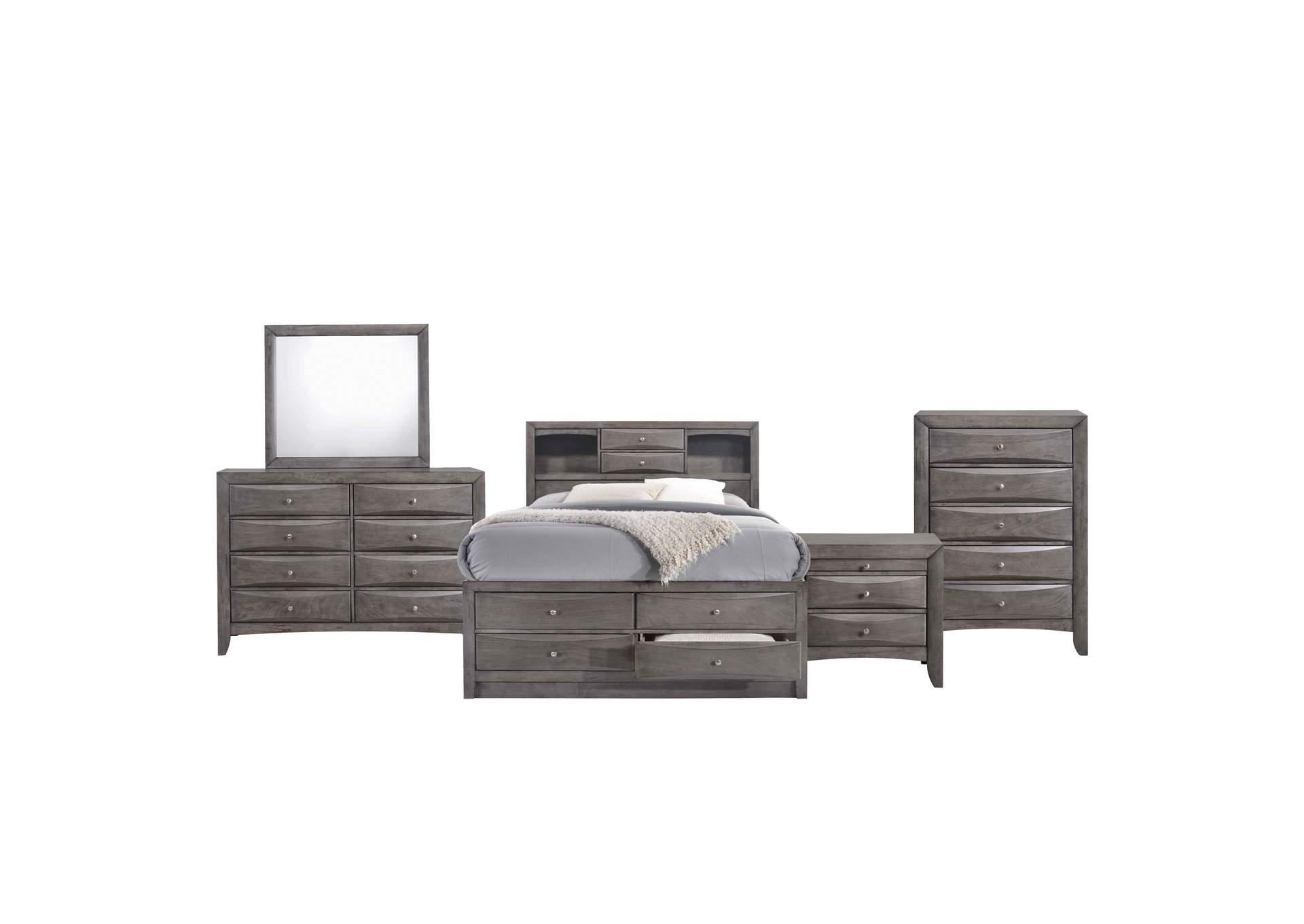 Emily Full Storage 5 Piece Bedroom Set,Elements