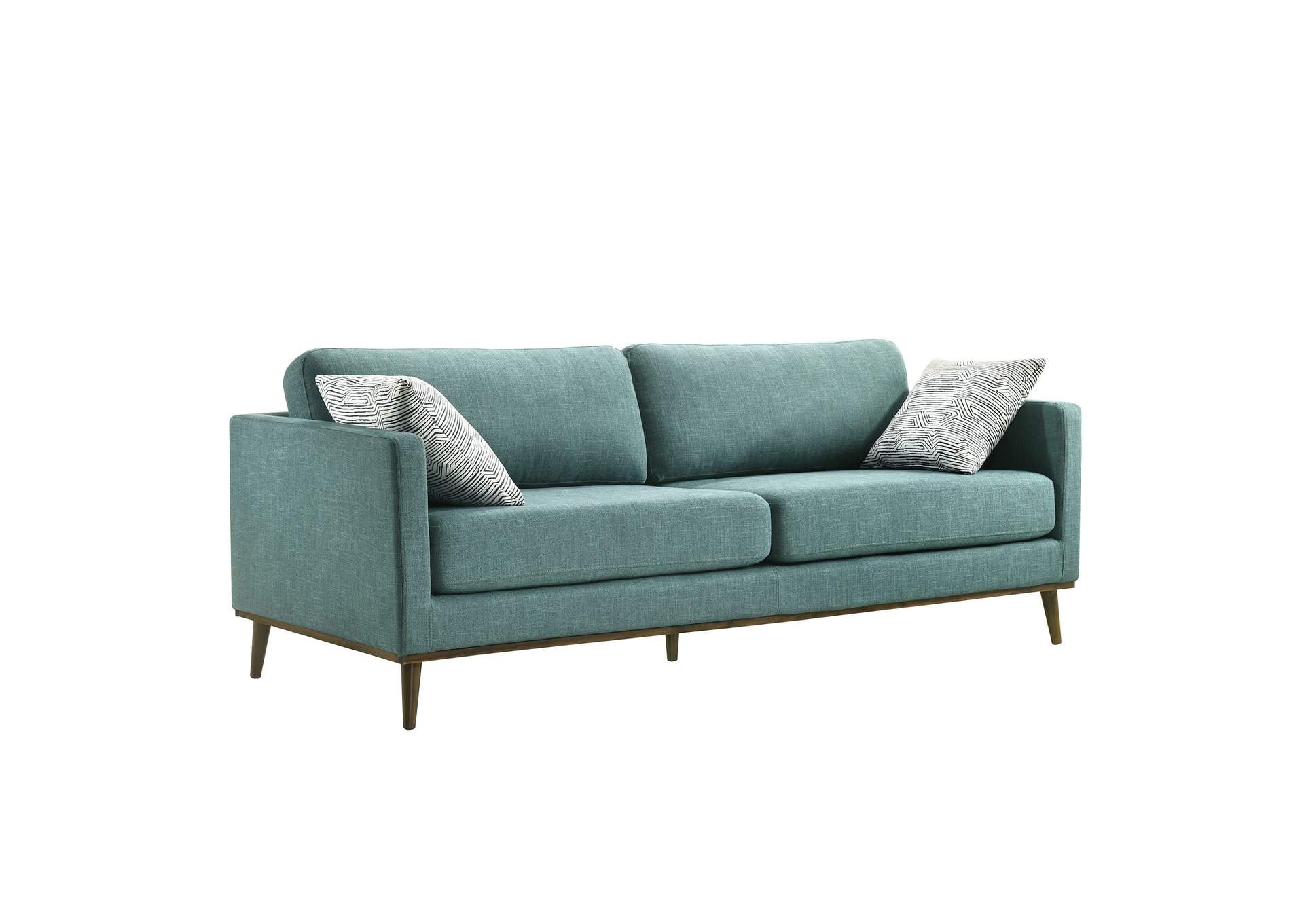 Encino Sofa In Palmer Teal With 2 Pillows In Jocelyn 2,Elements