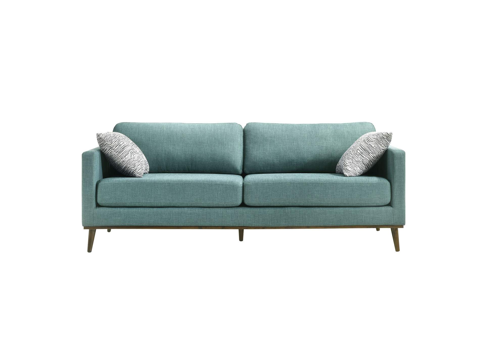 Encino Sofa In Palmer Teal With 2 Pillows In Jocelyn 2,Elements