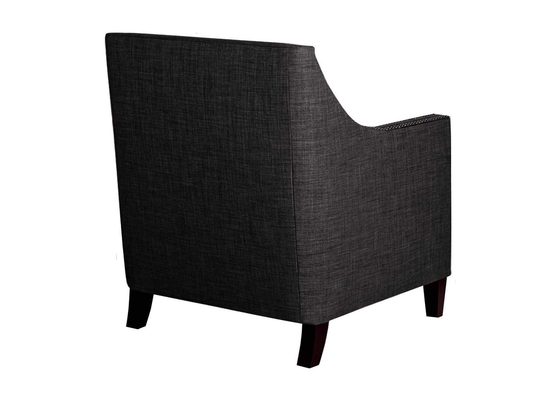 Erica 497 Chair With Chrome Nails Heirloom Charcoal,Elements