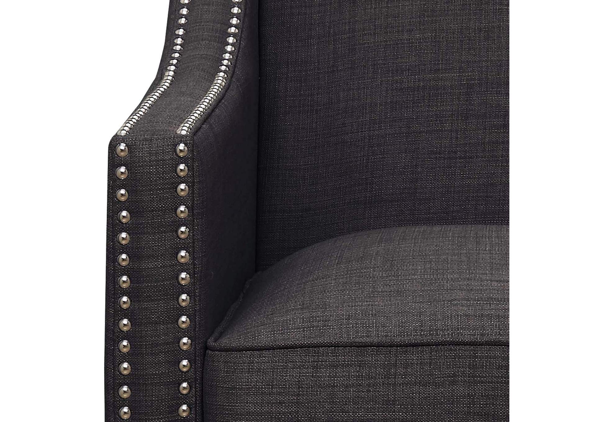 Erica 497 Chair With Chrome Nails Heirloom Charcoal,Elements