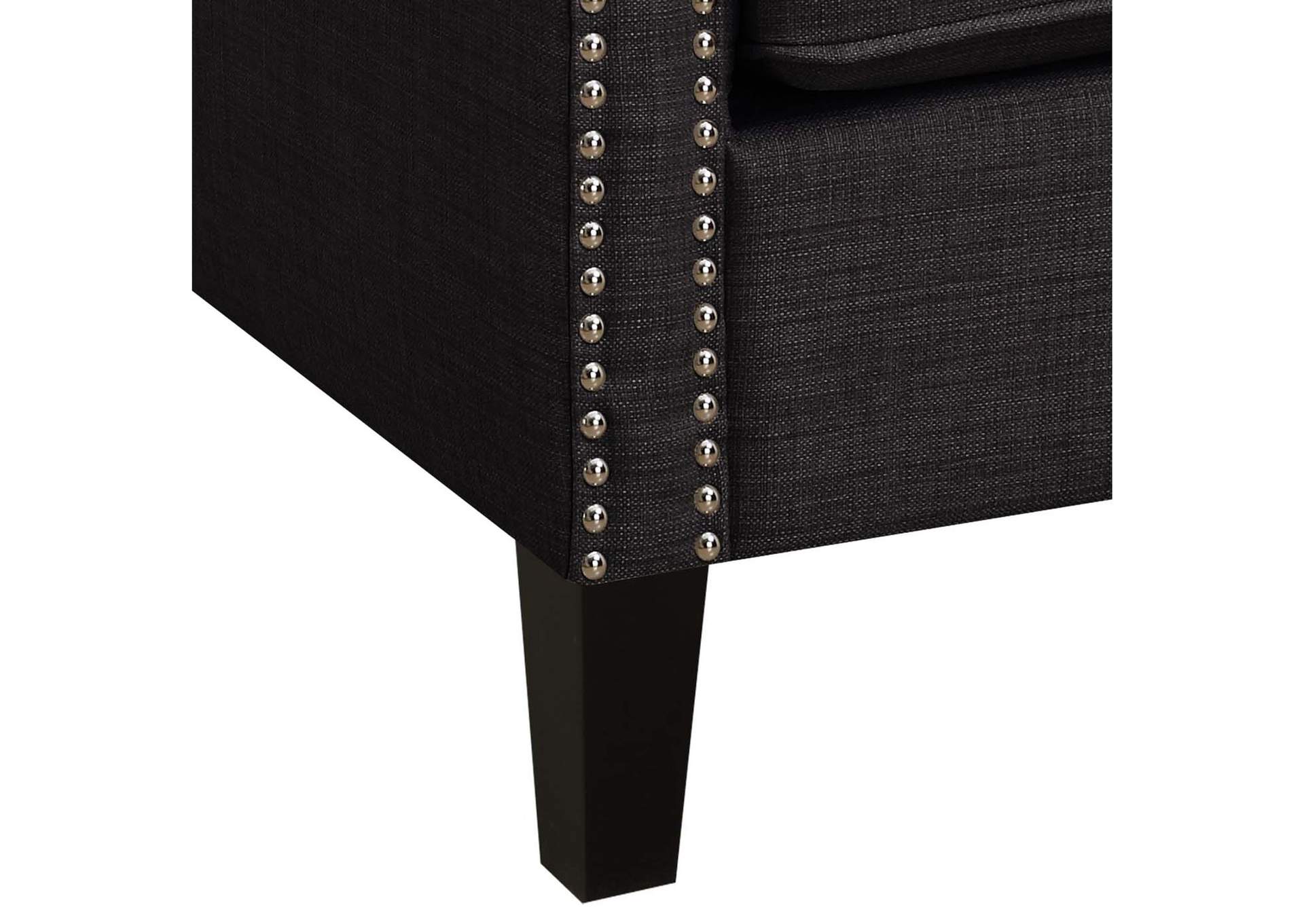 Erica 497 Chair With Chrome Nails Heirloom Charcoal,Elements