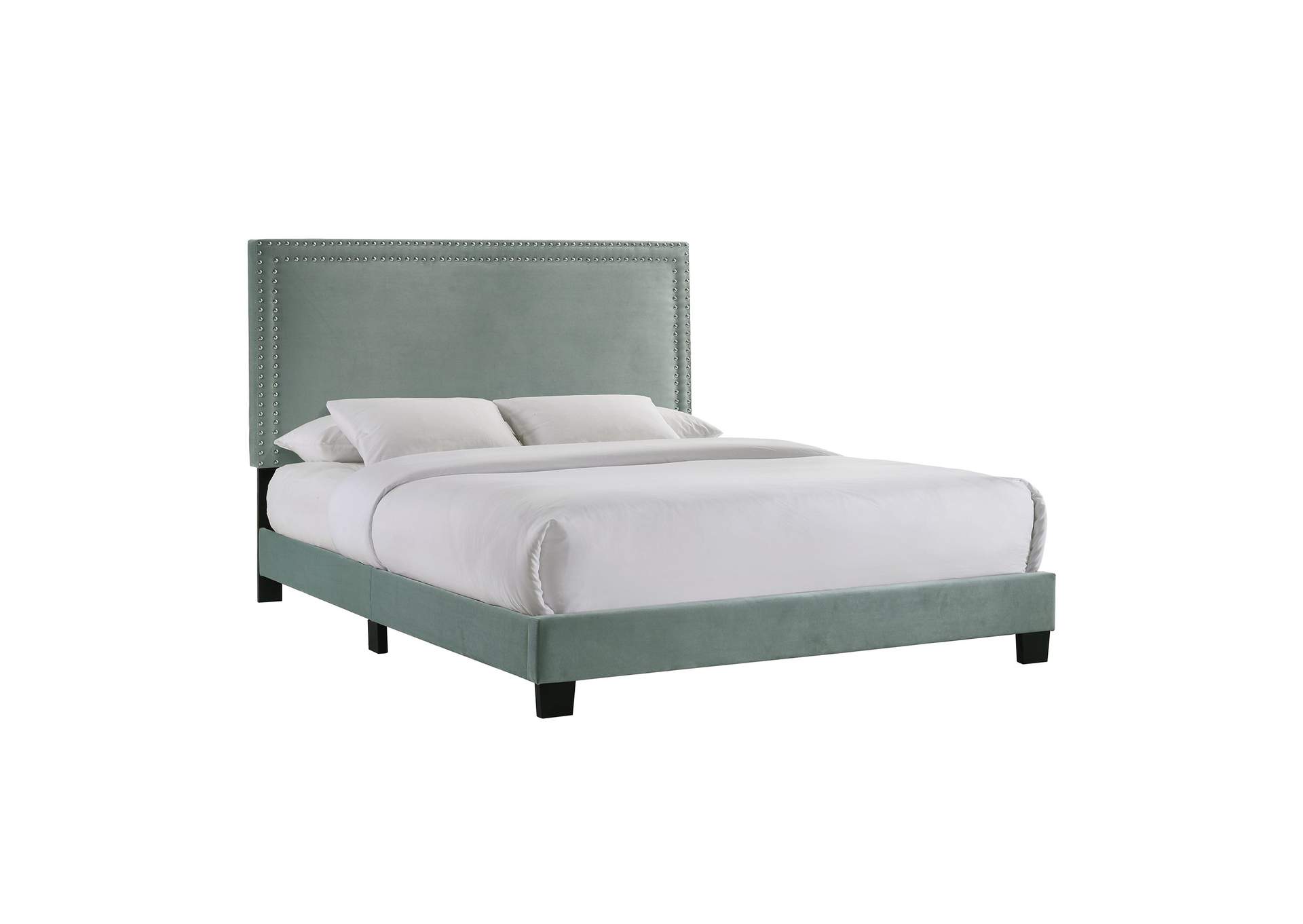 Erica Queen Bed In Carroll Green With Two End Table 3A,Elements