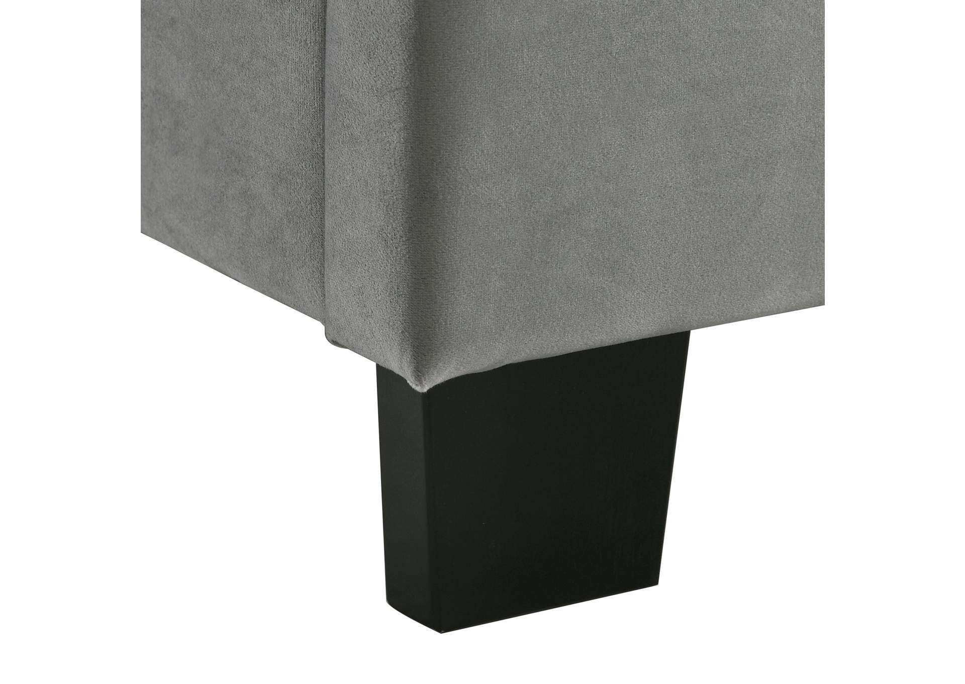 Erica Queen Bed In Carroll Grey With Two End Table 3A,Elements