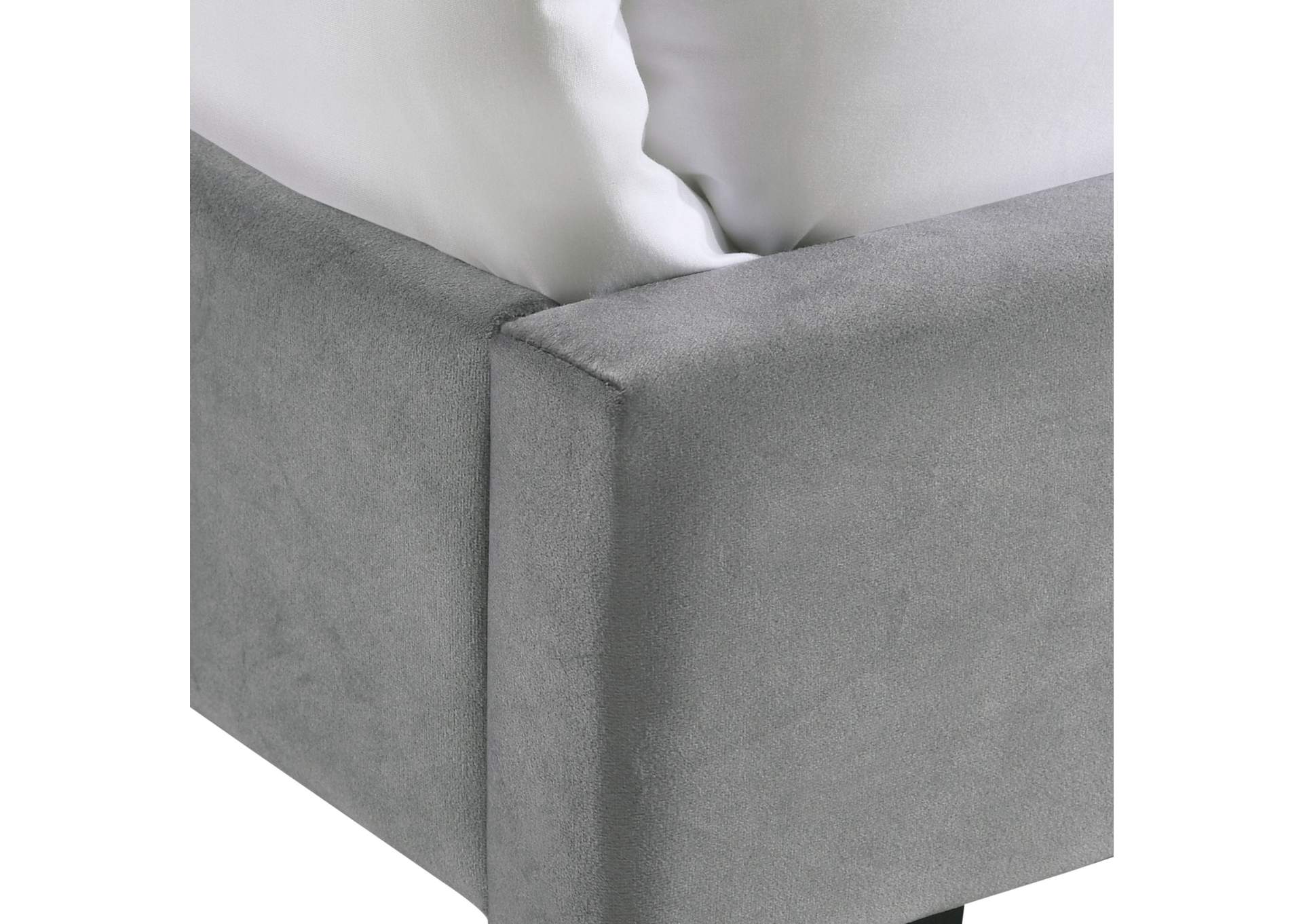 Erica Queen Bed In Carroll Grey With Two End Table 3A,Elements
