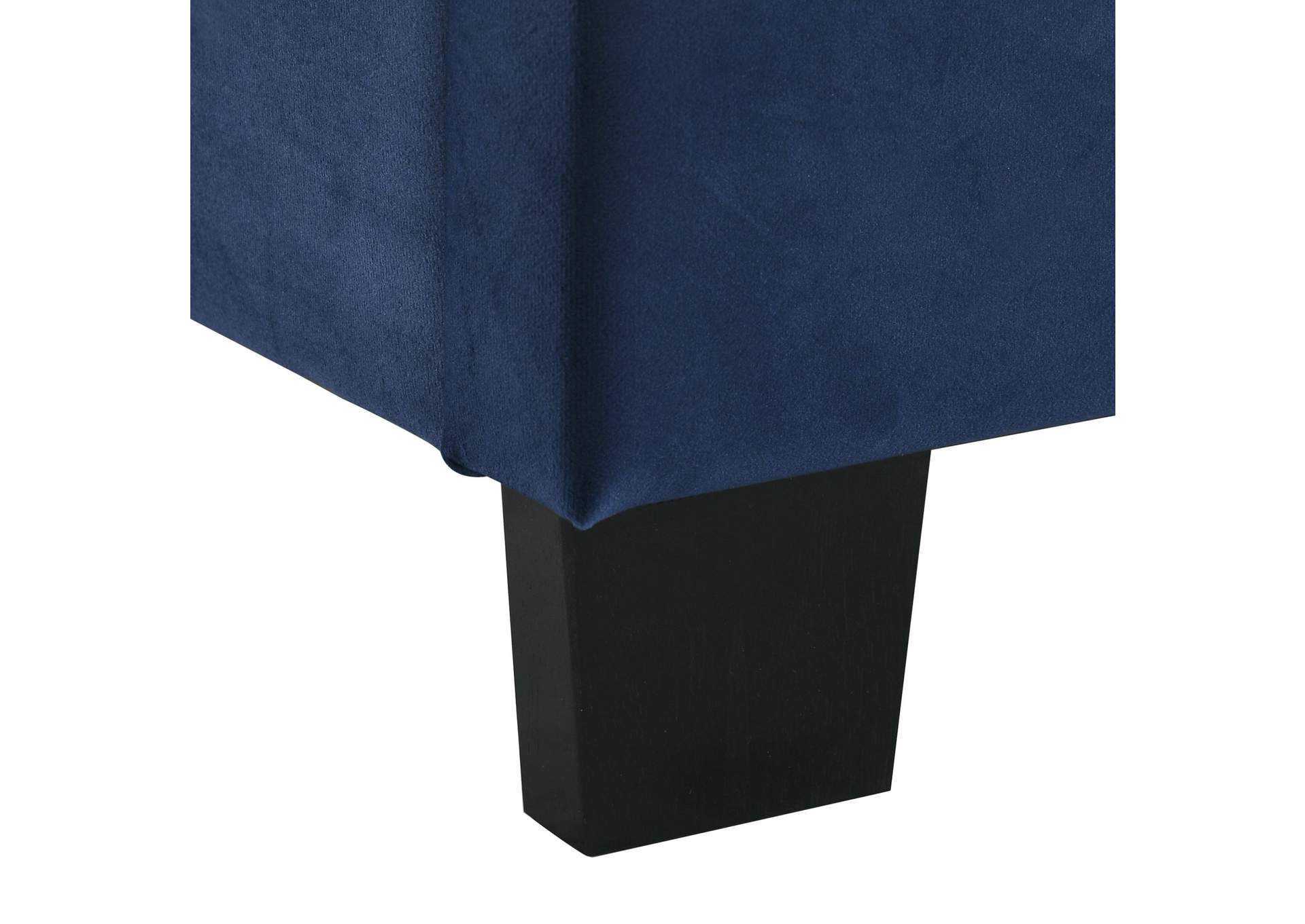 Erica Queen Bed In Carroll Navy Blue With Two End Table 3A,Elements